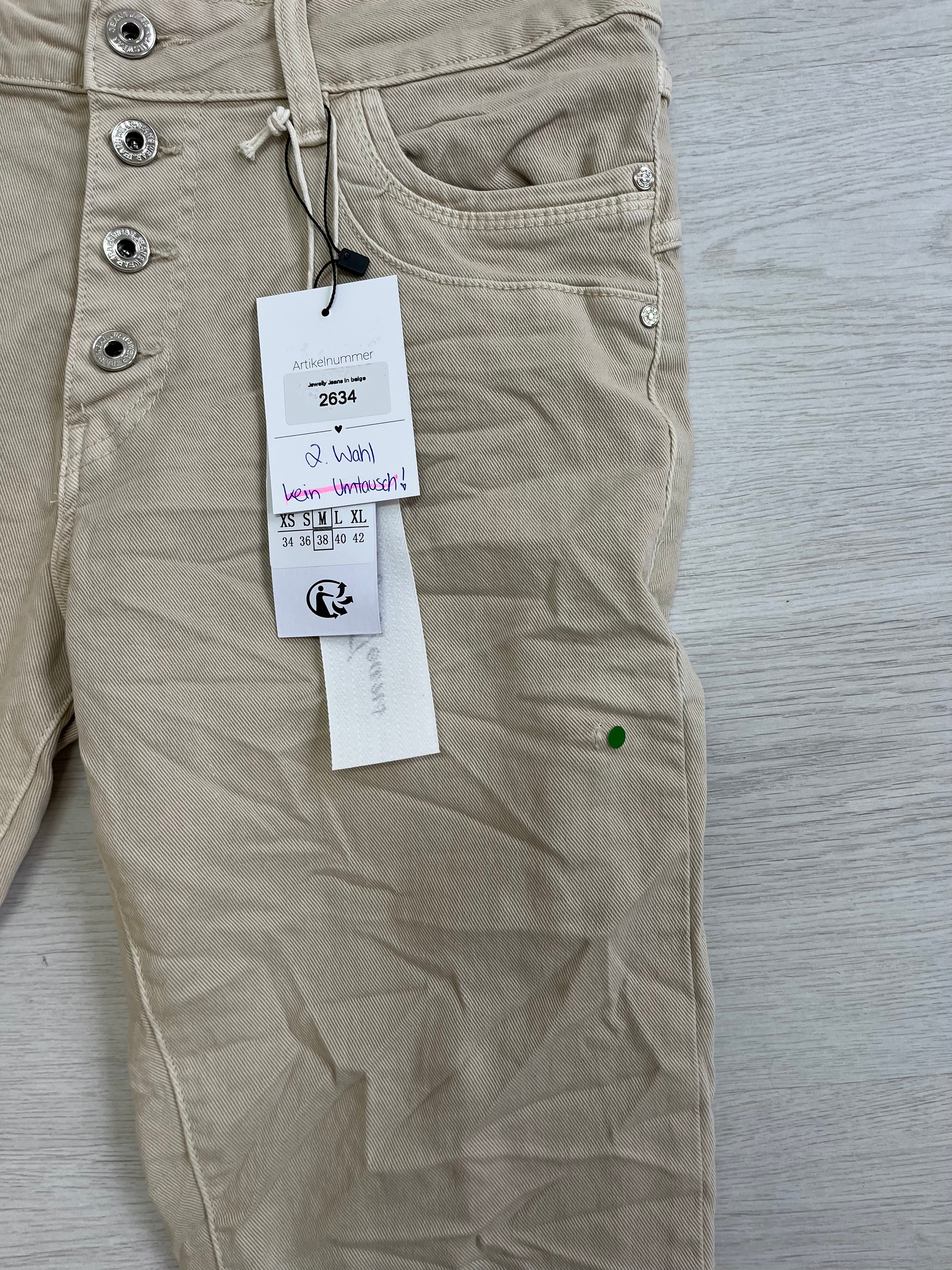 Zweite Wahl - Jewelly Jeans in beige - kein Umtausch