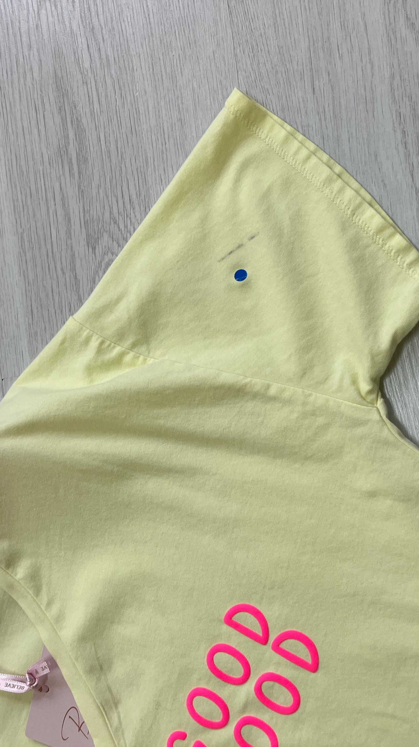 Zweite Wahl - T-Shirt "GOOD MOOD", pastellgelb - kein Umtausch
