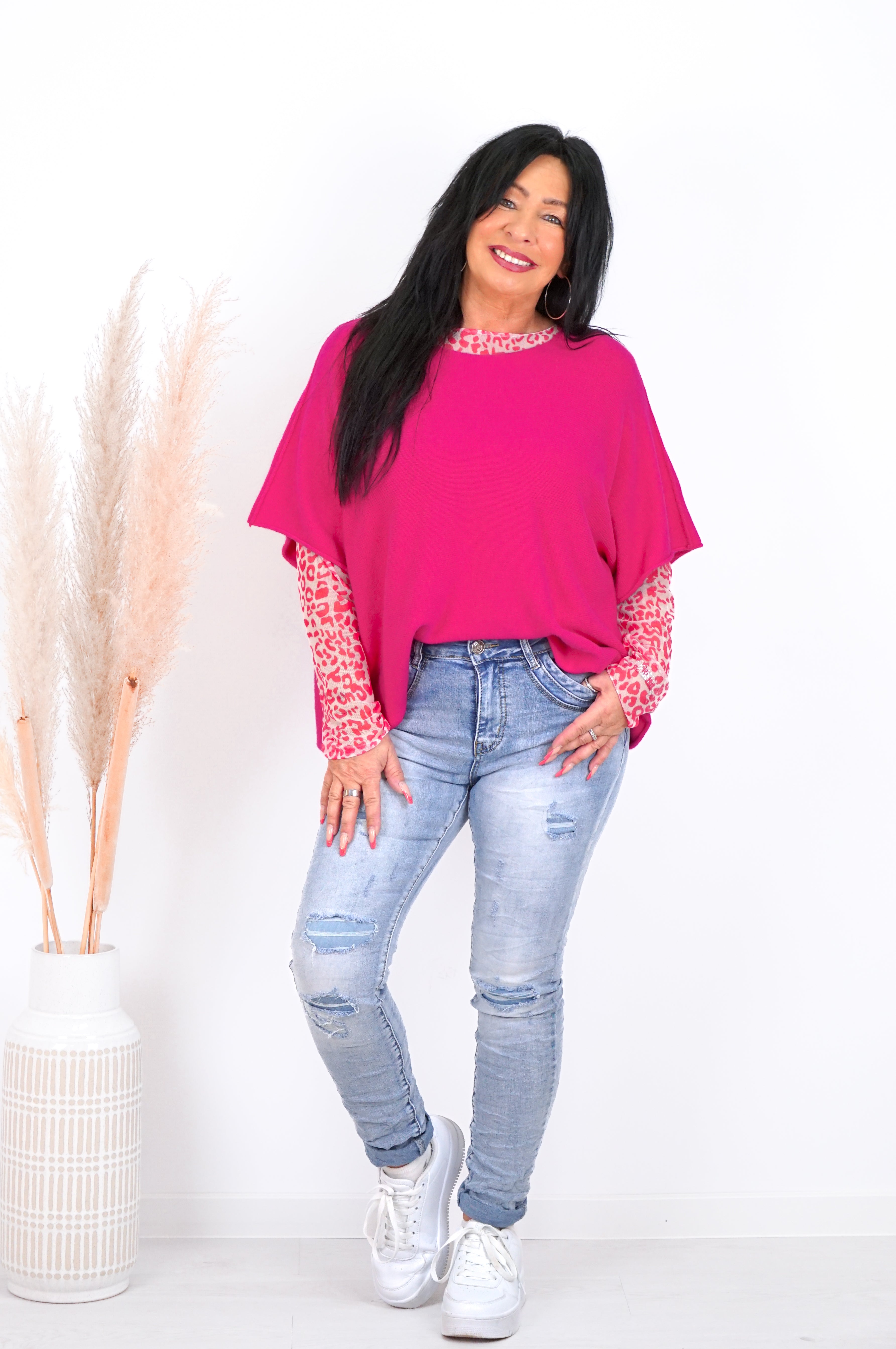 Netzshirt „Leo“, pink