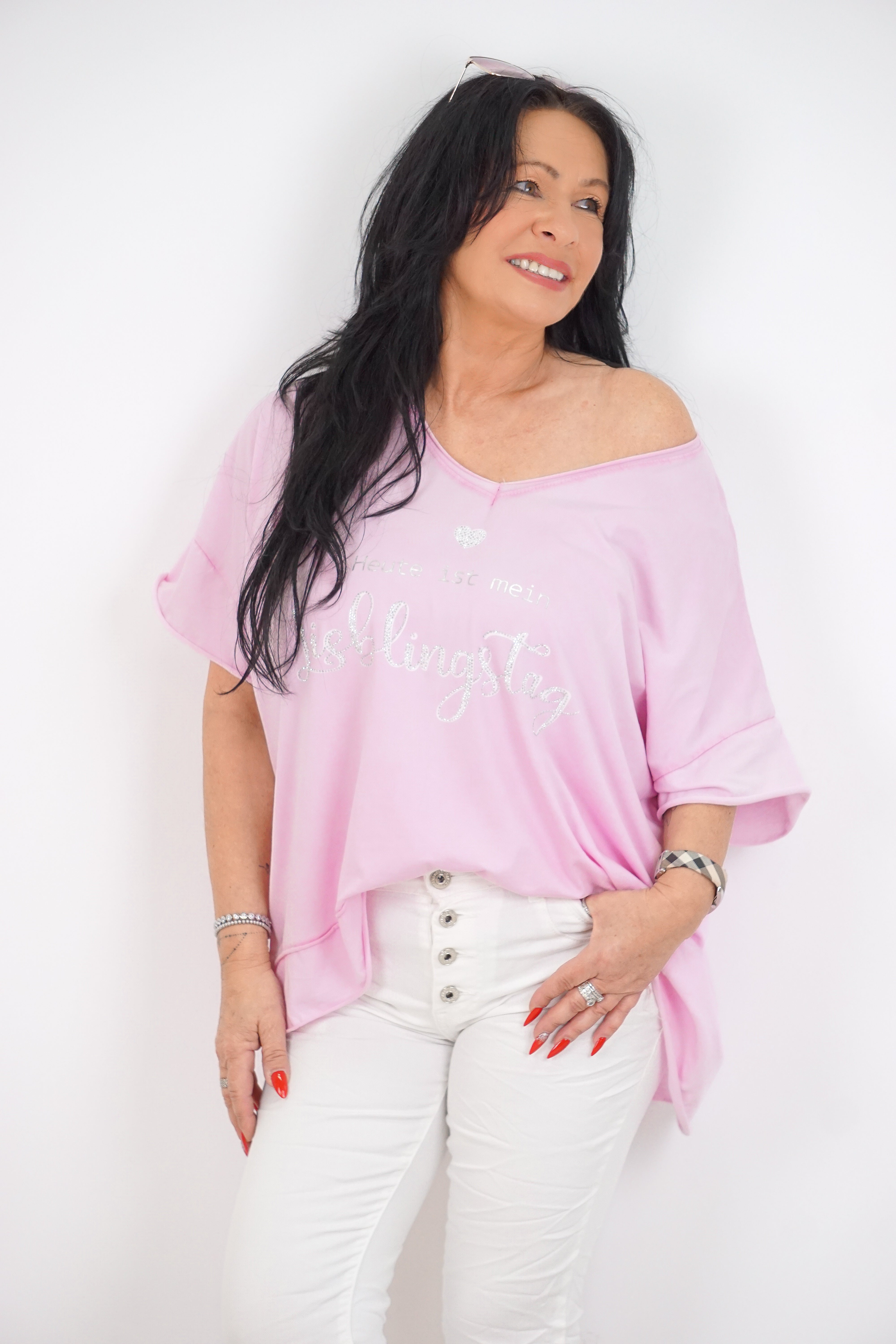 T-Shirt "Lieblingstag", rosa