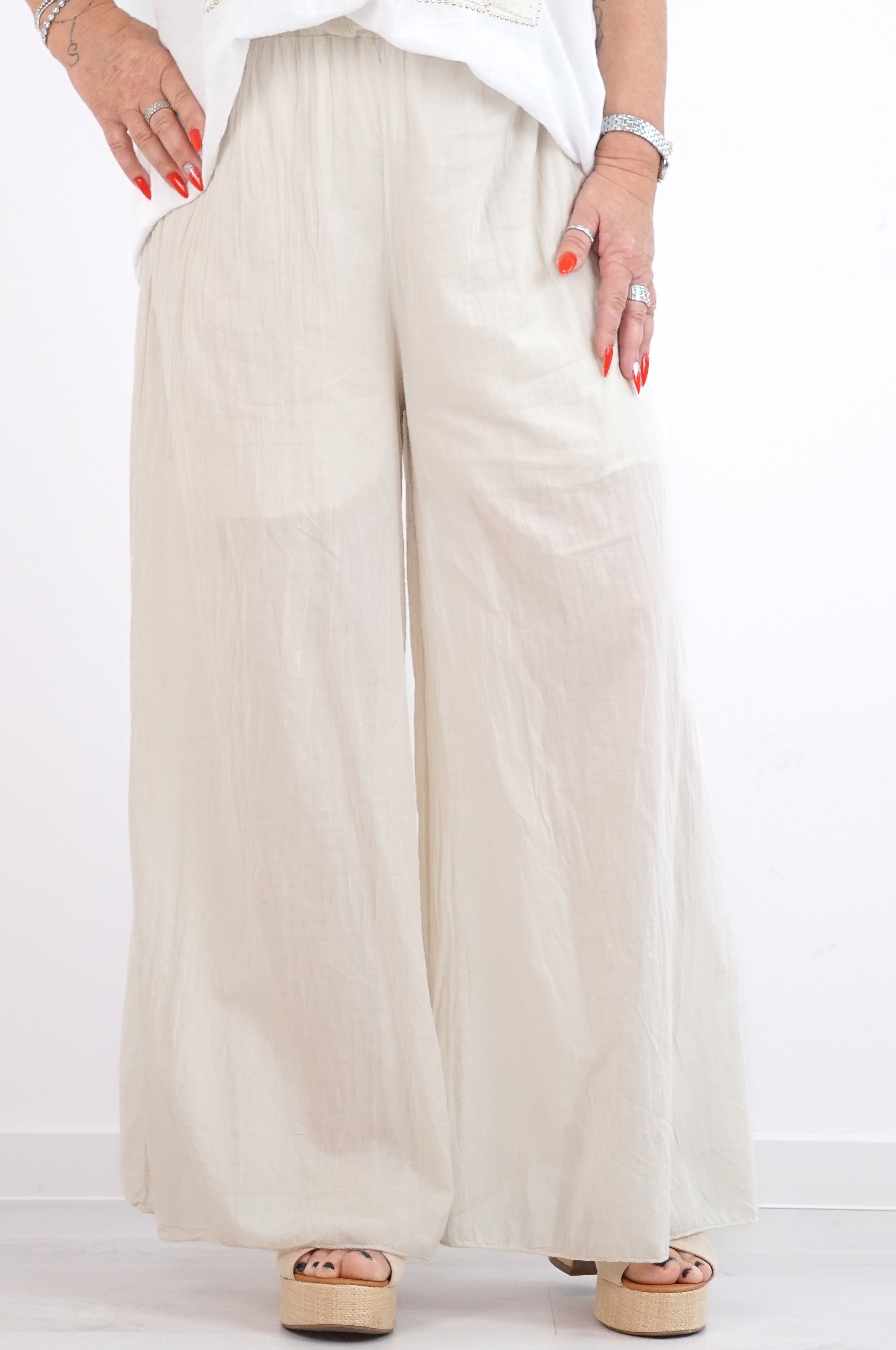 Leichte Sommerhose "beige"