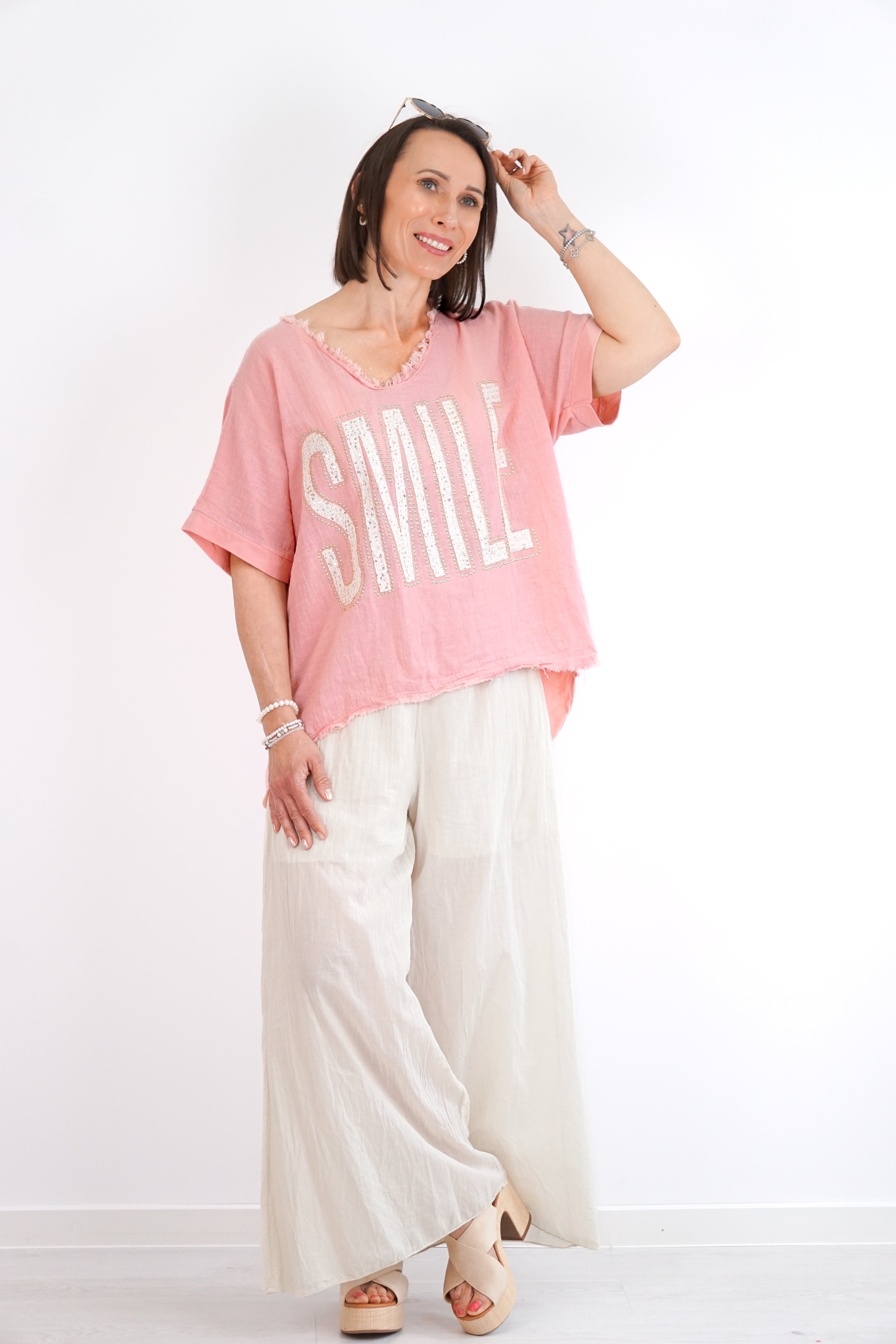 Leichte Sommerhose "beige"
