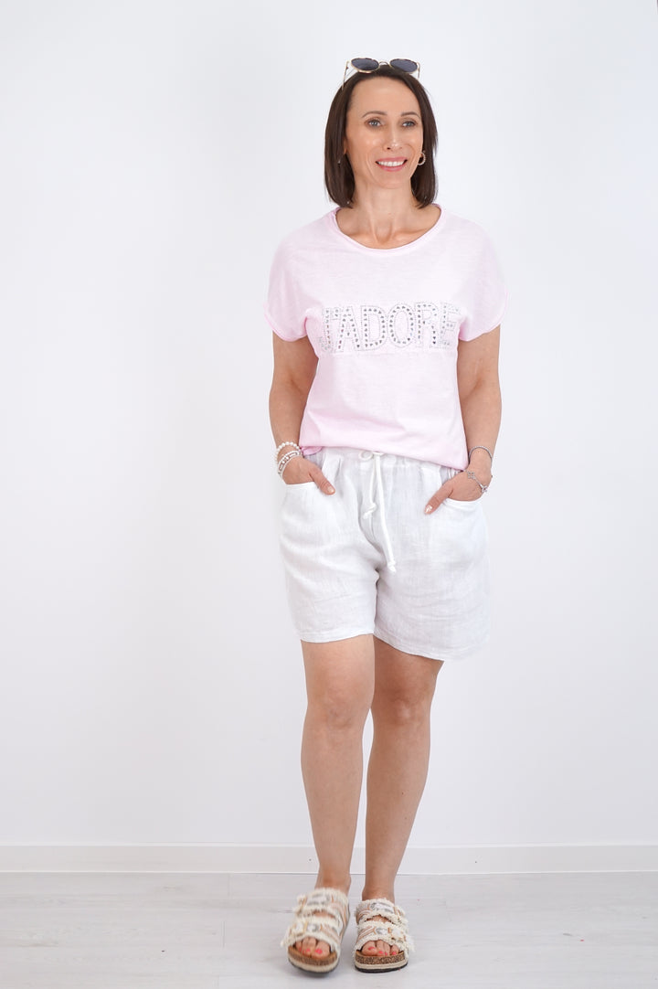 T-Shirt "JADORE", rosa