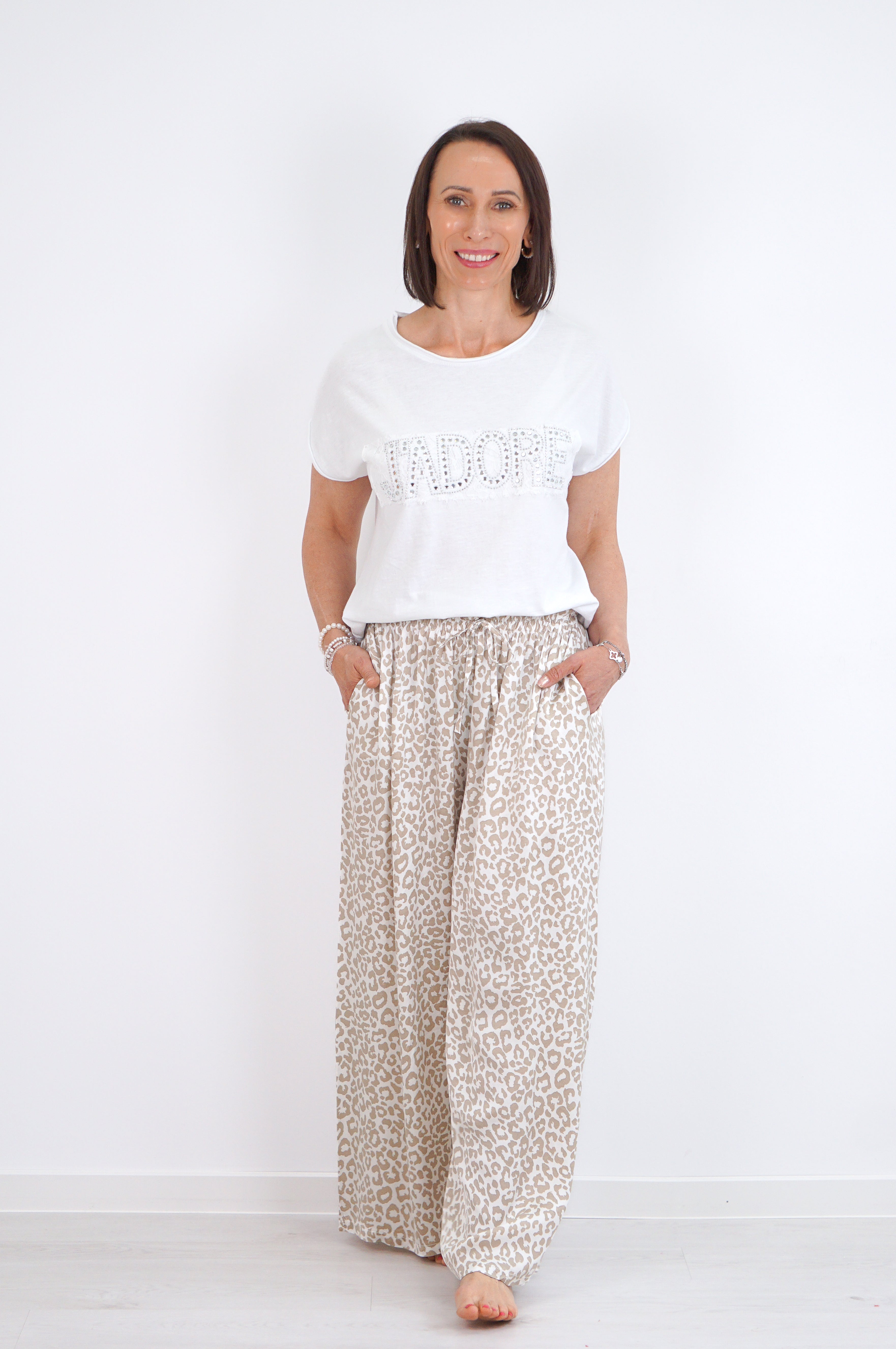 T-Shirt "JADORE", weiß