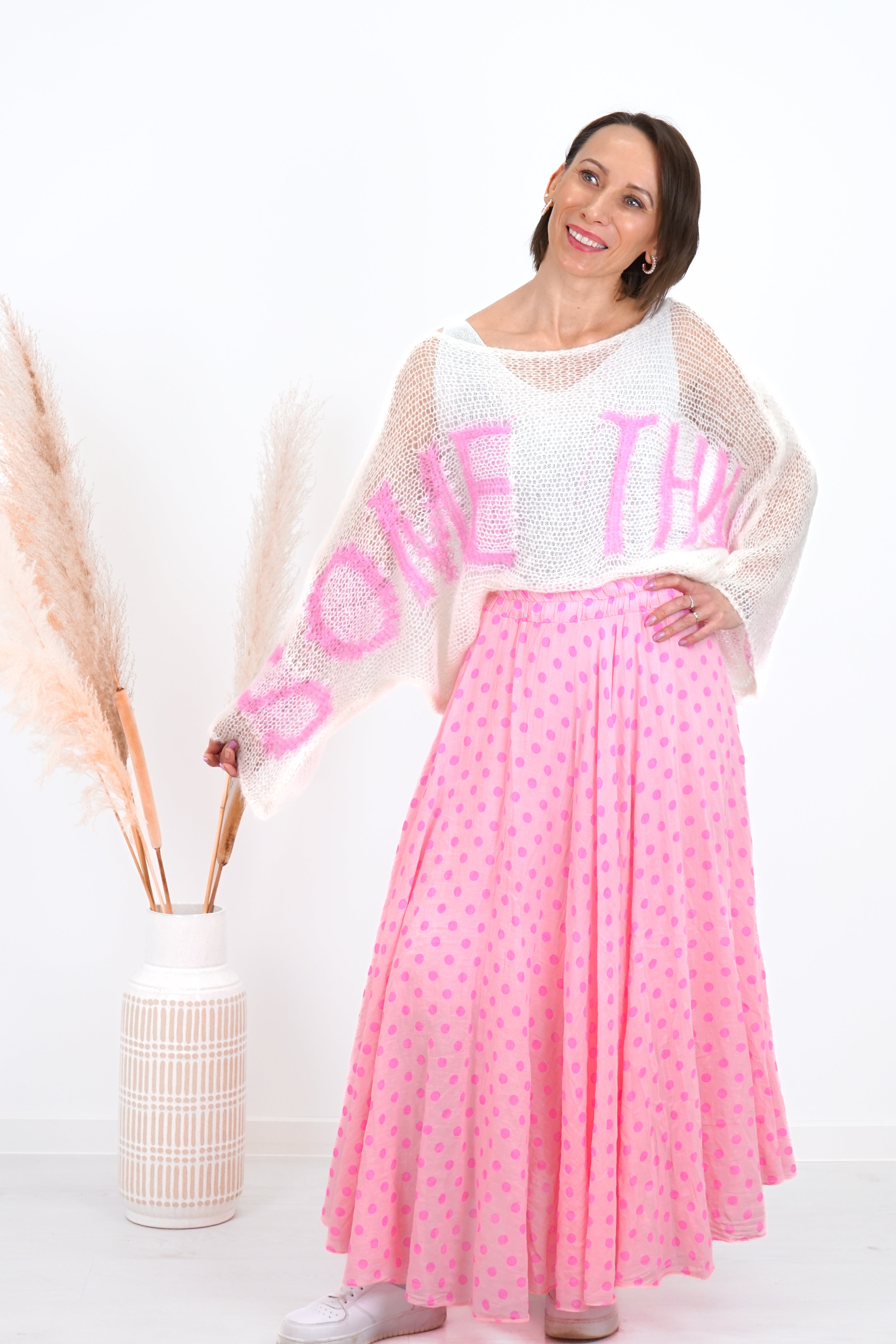 Rock mit Polka Dots, rose/pink