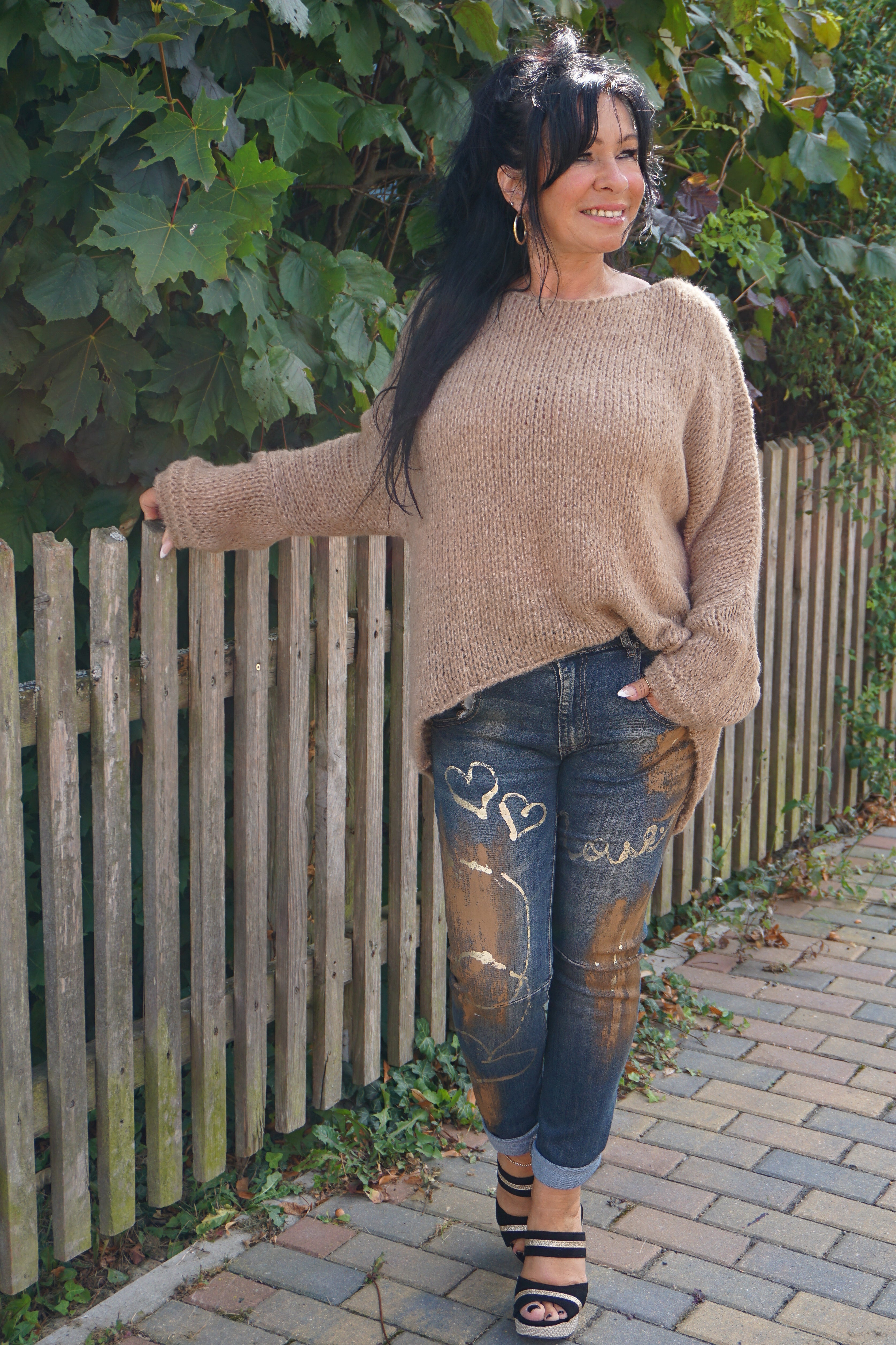 Basic Strickpulli, camel