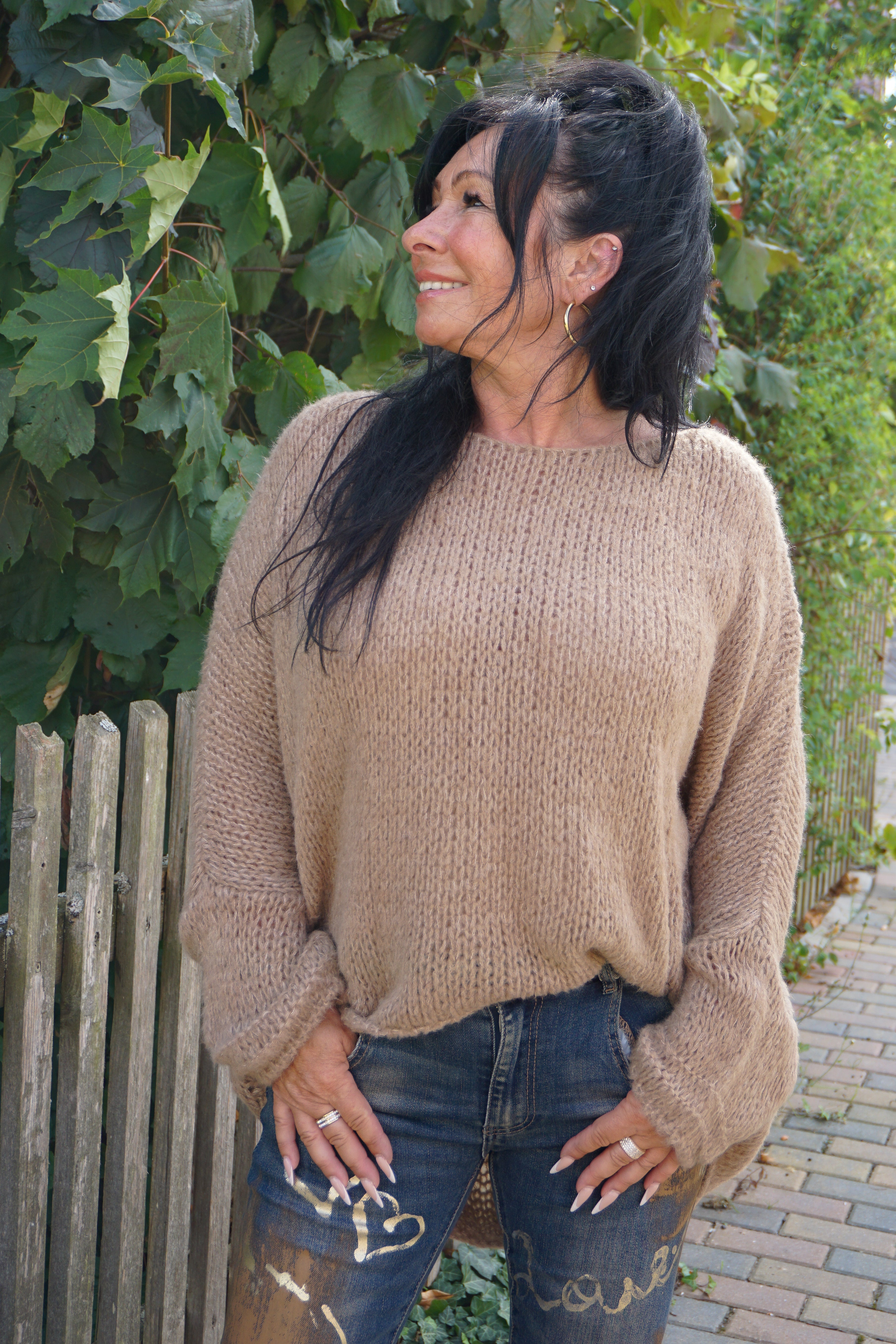 Basic Strickpulli, camel