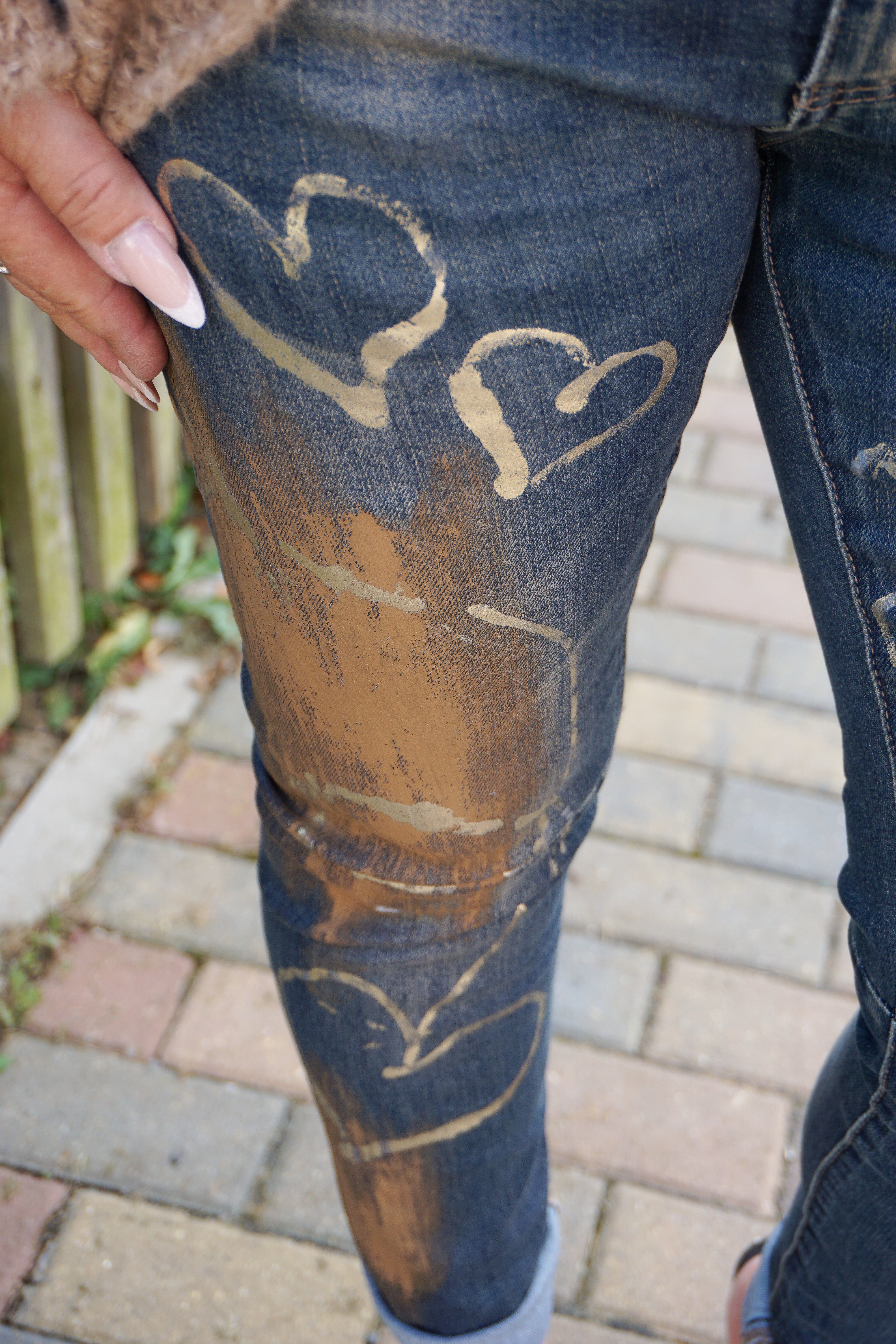 Sexy Woman Jeans "golden Love"