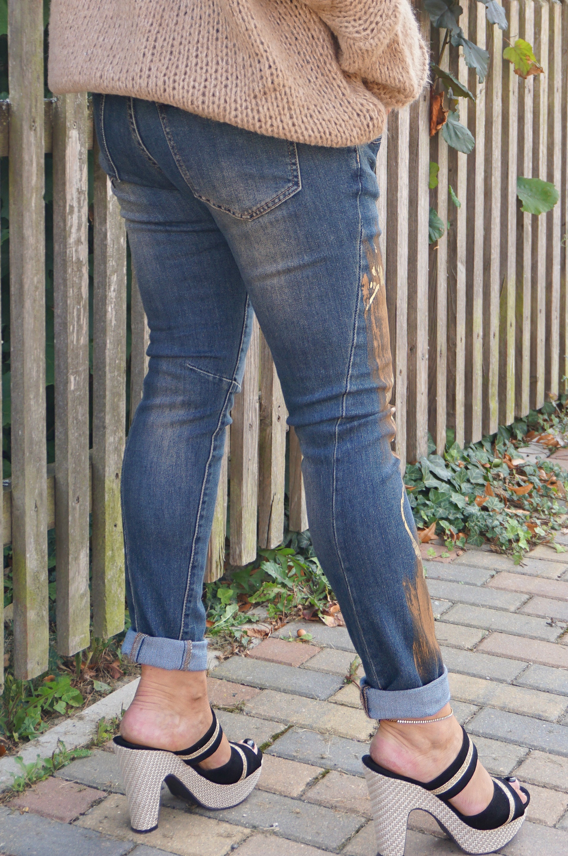 Sexy Woman Jeans "golden Love"