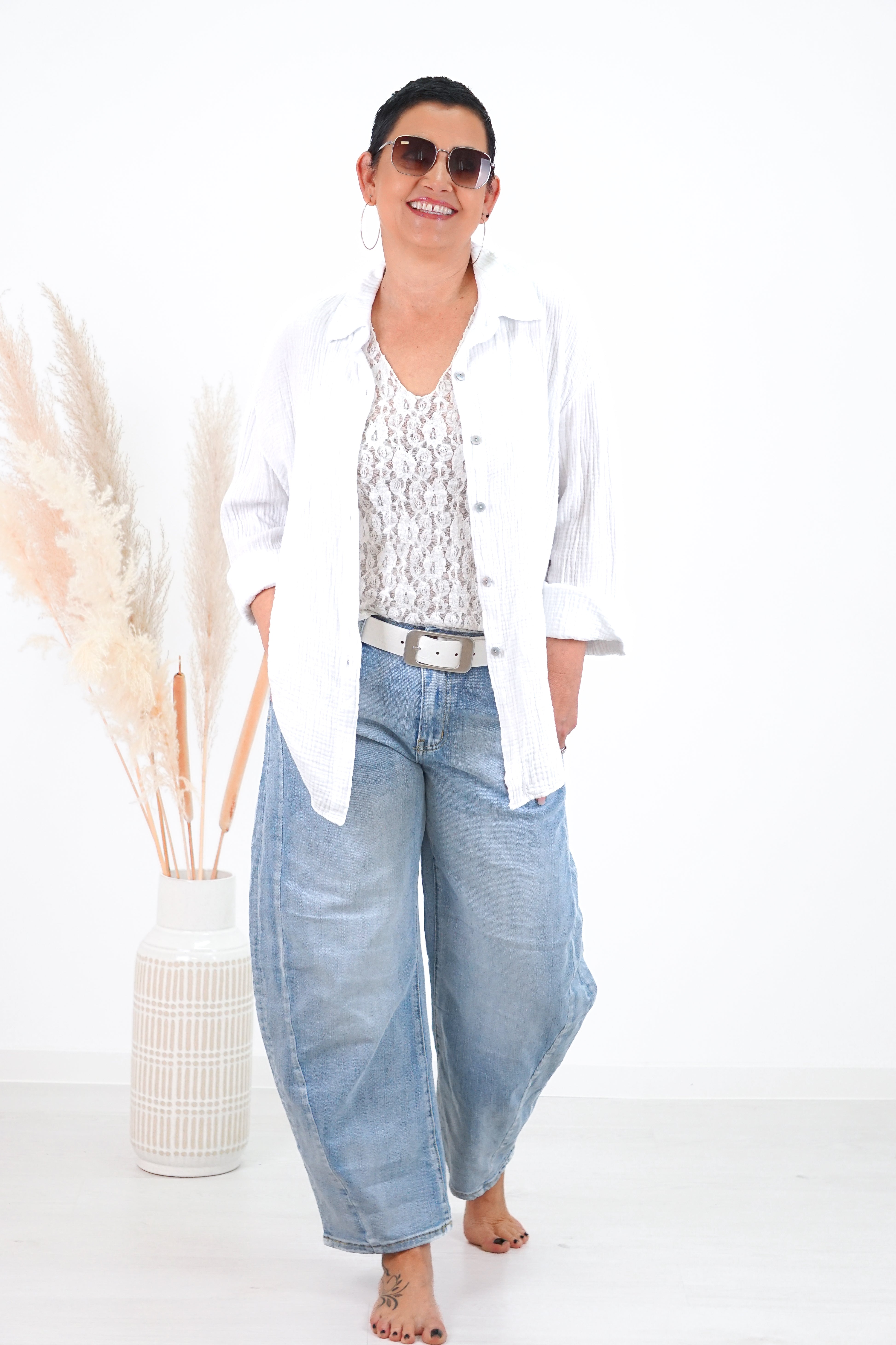 Musselin Hemd "DOLCE VITA"