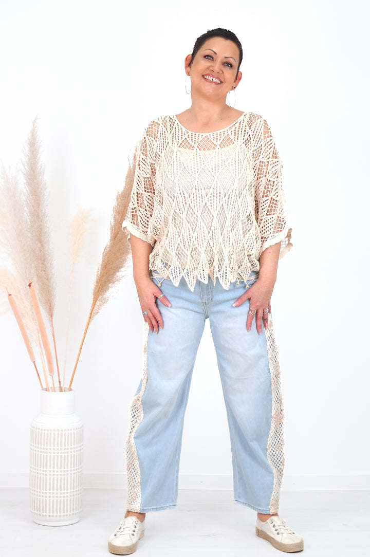 Sexy Woman Barrel Jeans "Boho"