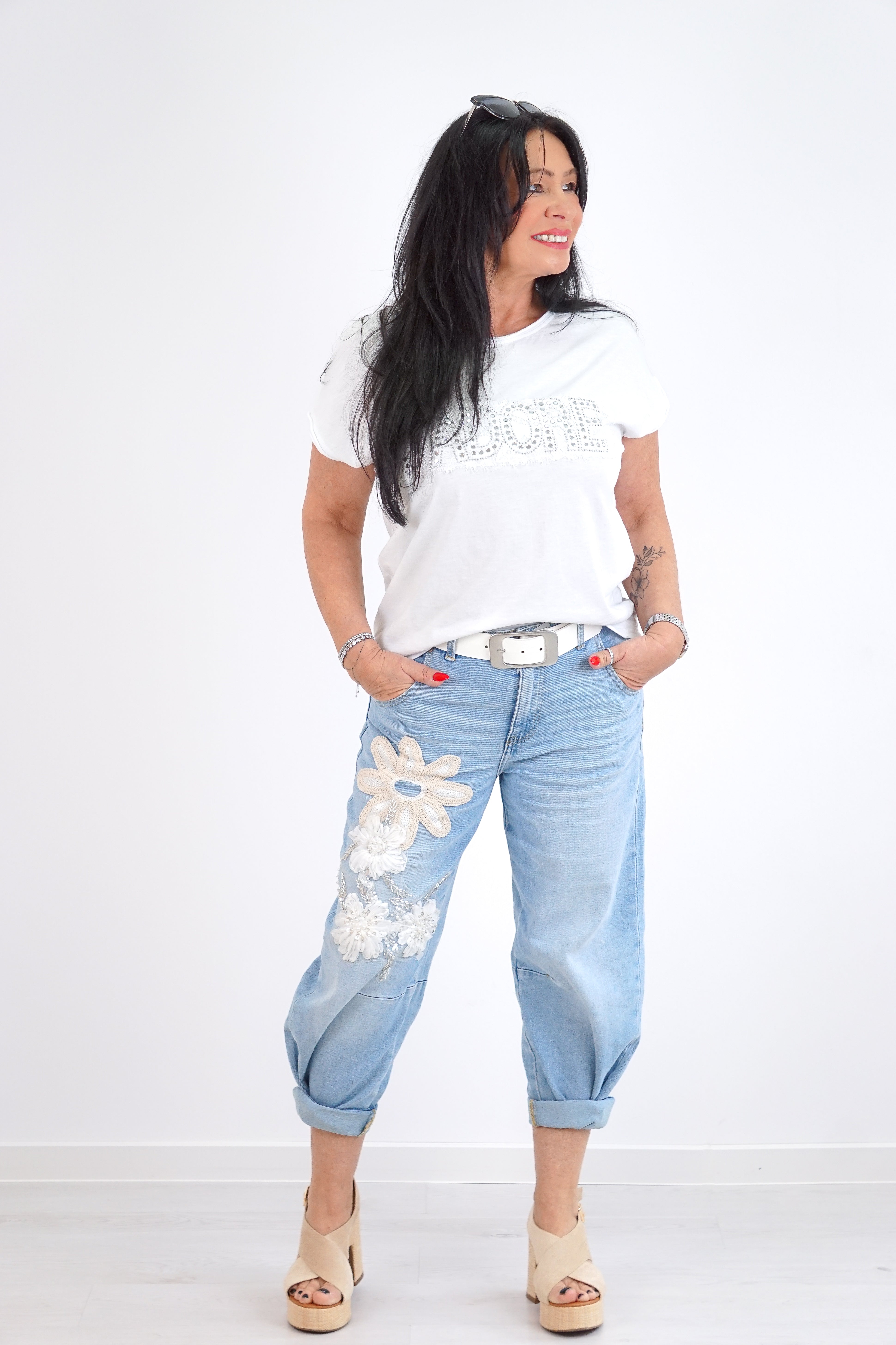 T-Shirt "JADORE", weiß