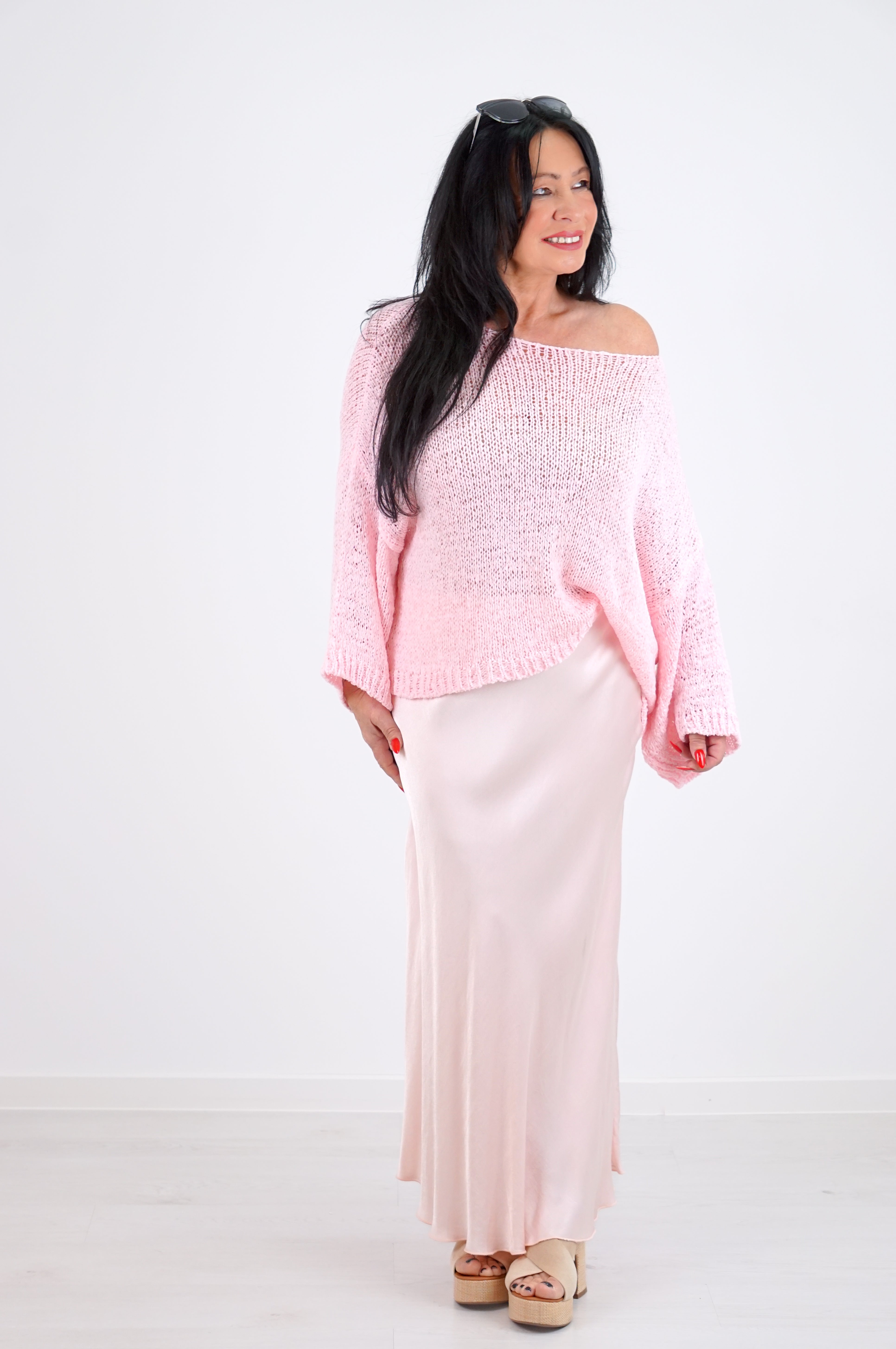 Satinrock, rosa