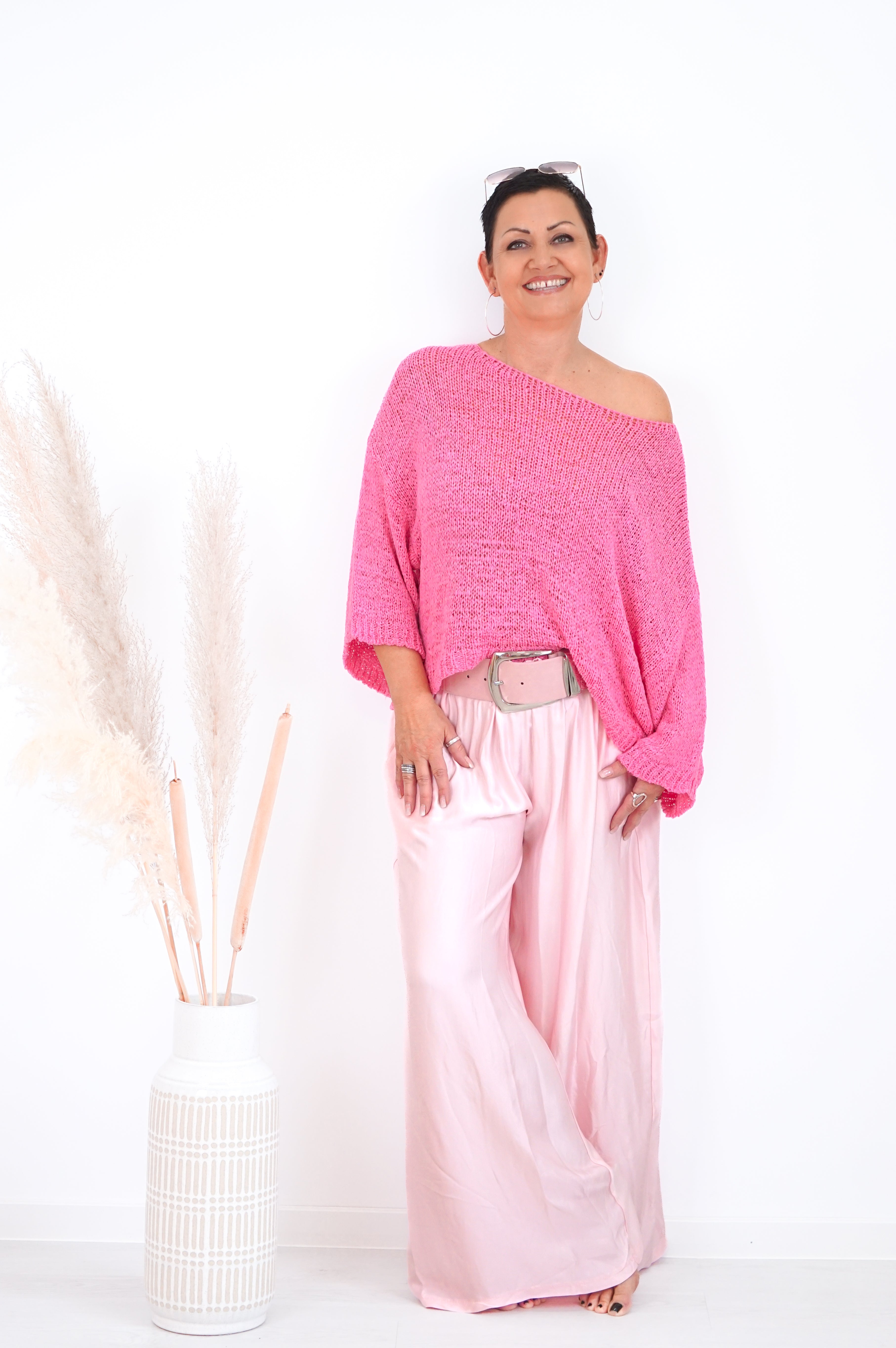 Satin Marlene mit Seide, rosa