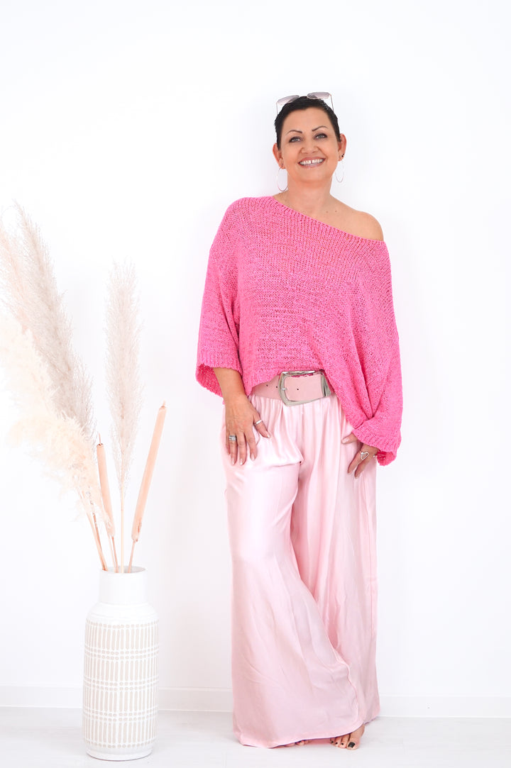 Satin Marlene mit Seide, rosa