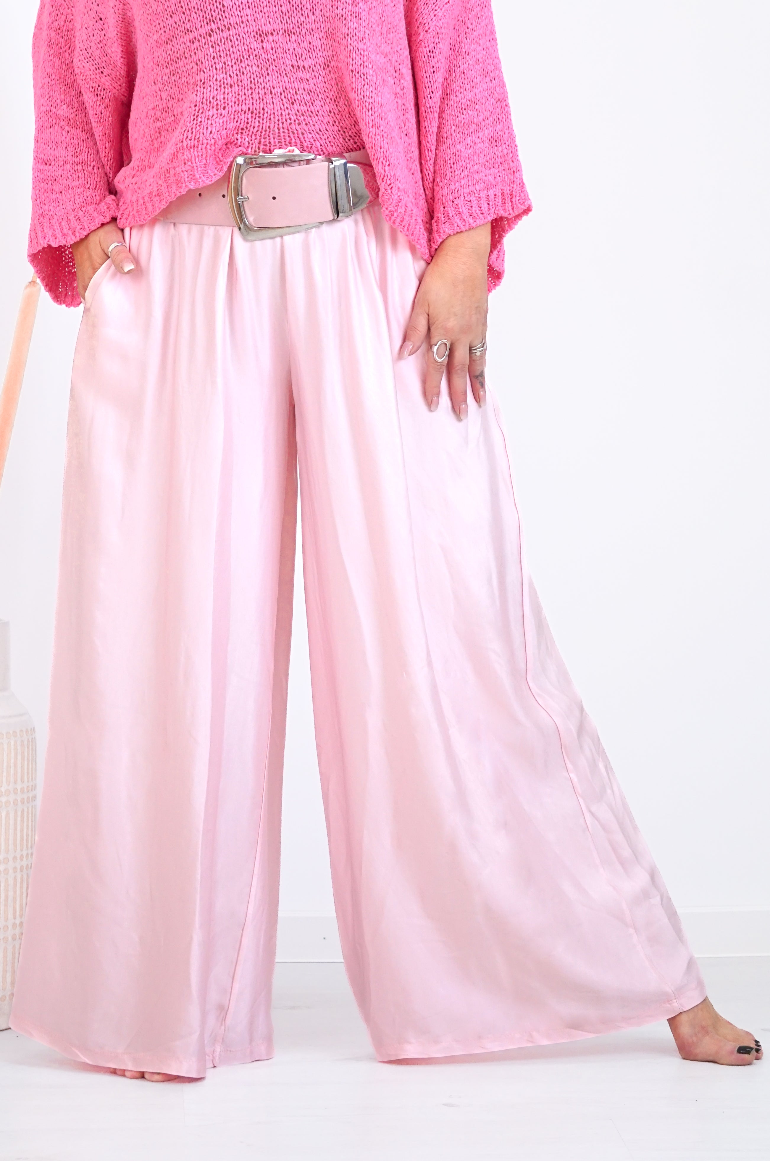 Satin Marlene mit Seide, rosa