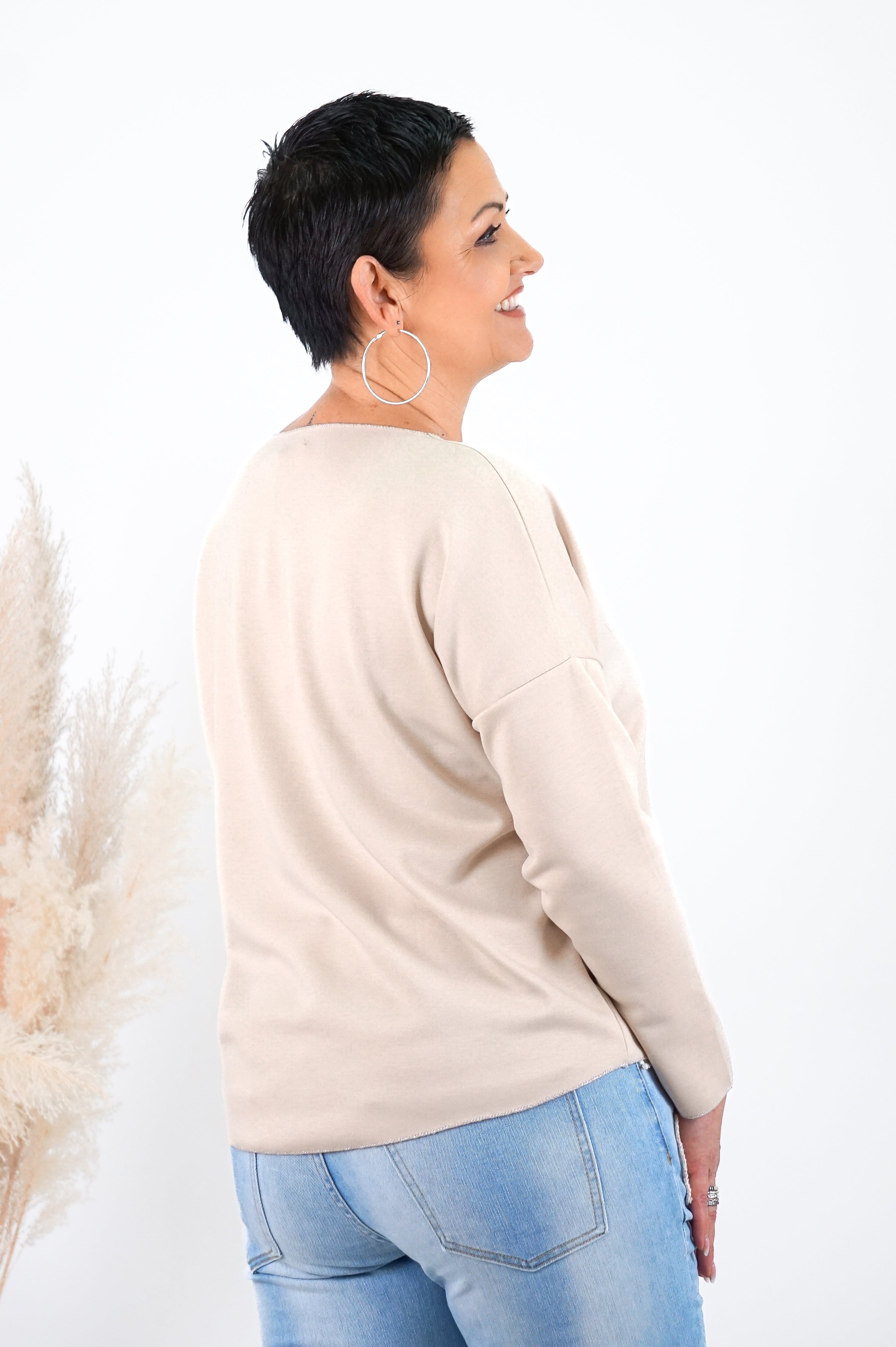 Langarmshirt „Favorit“, beige