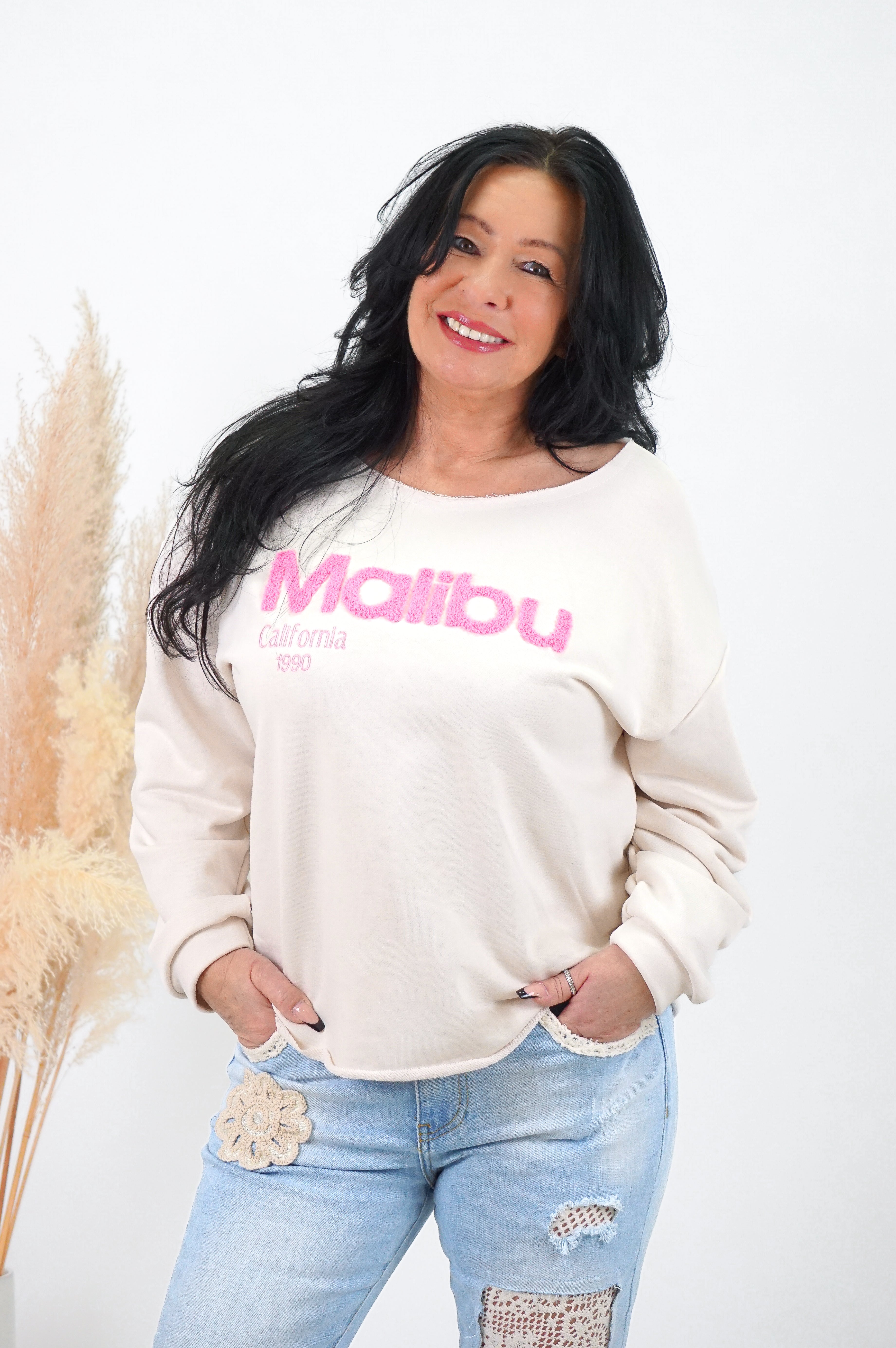 Sweatshirt "Malibu“, hellbeige