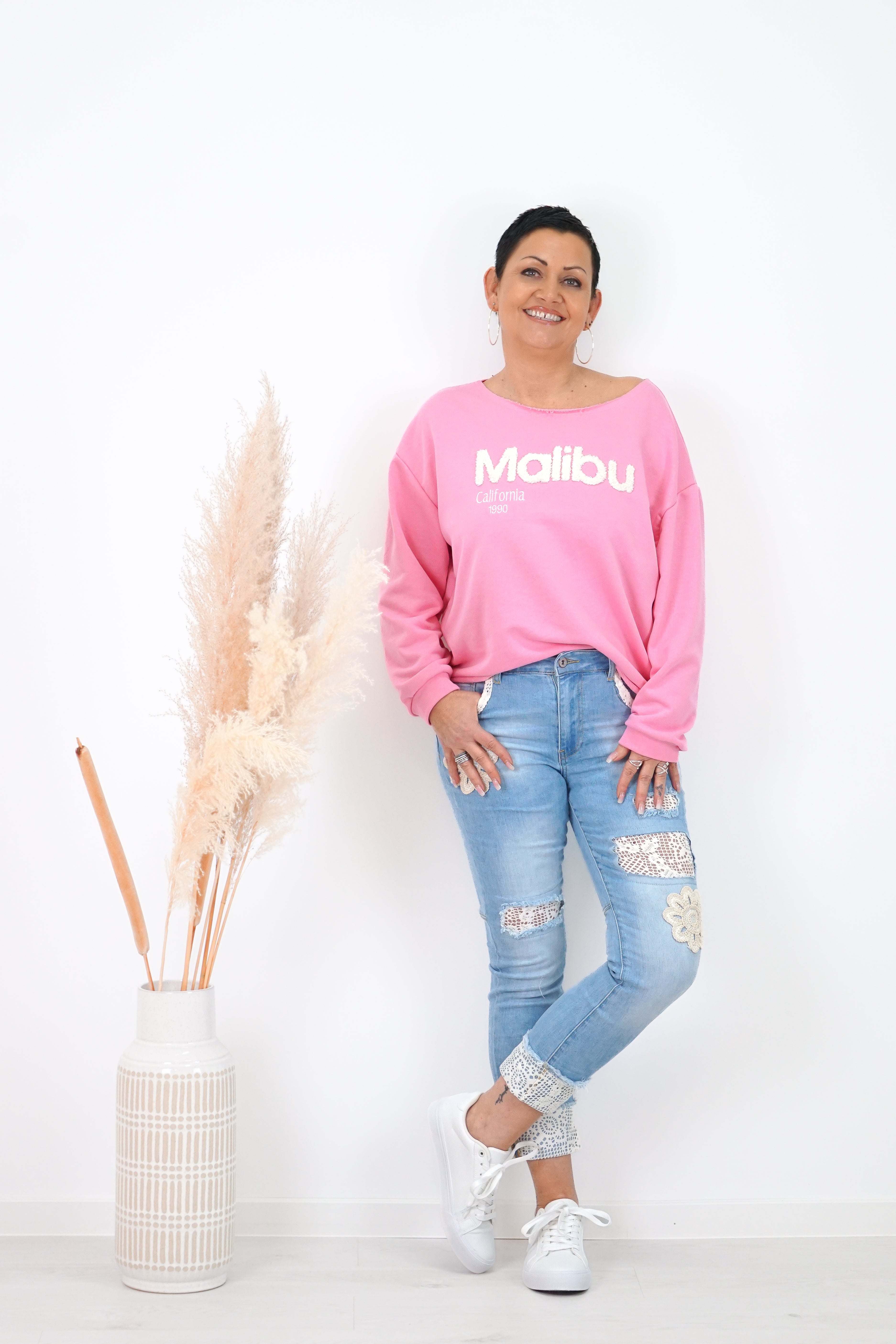 Sweatshirt "Malibu“, candy pink