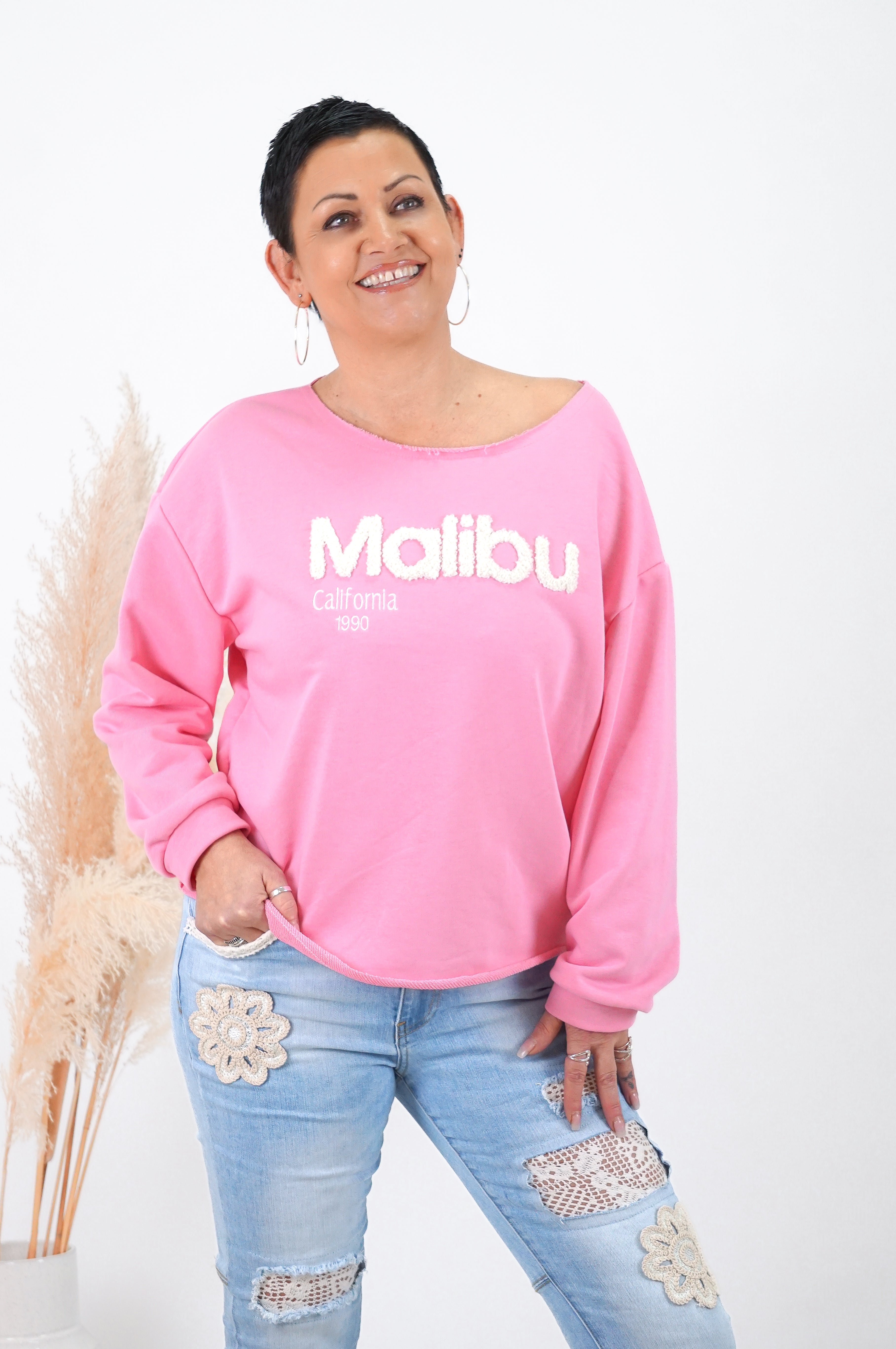 Sweatshirt "Malibu“, candy pink