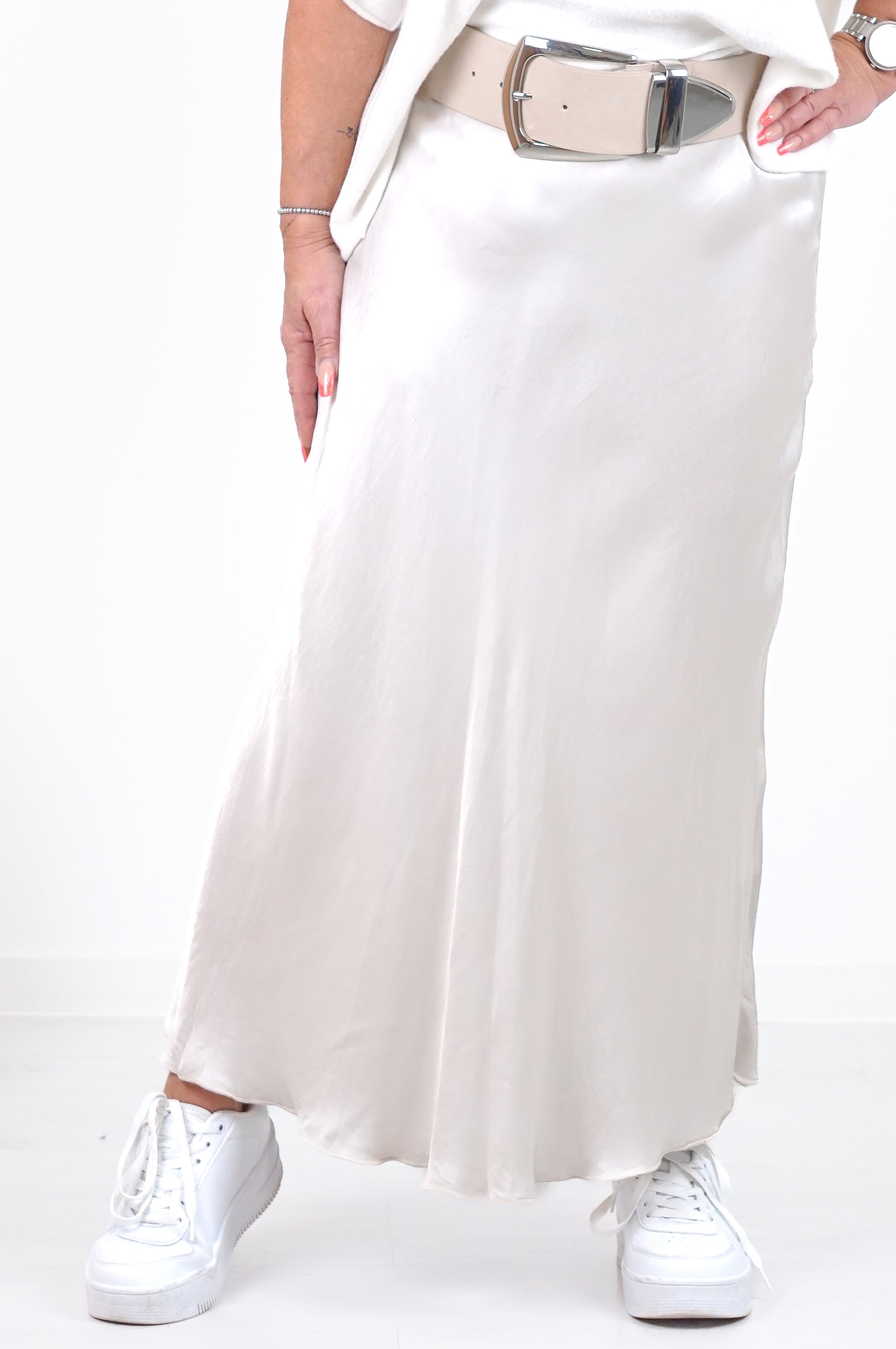 Satinrock, champagner