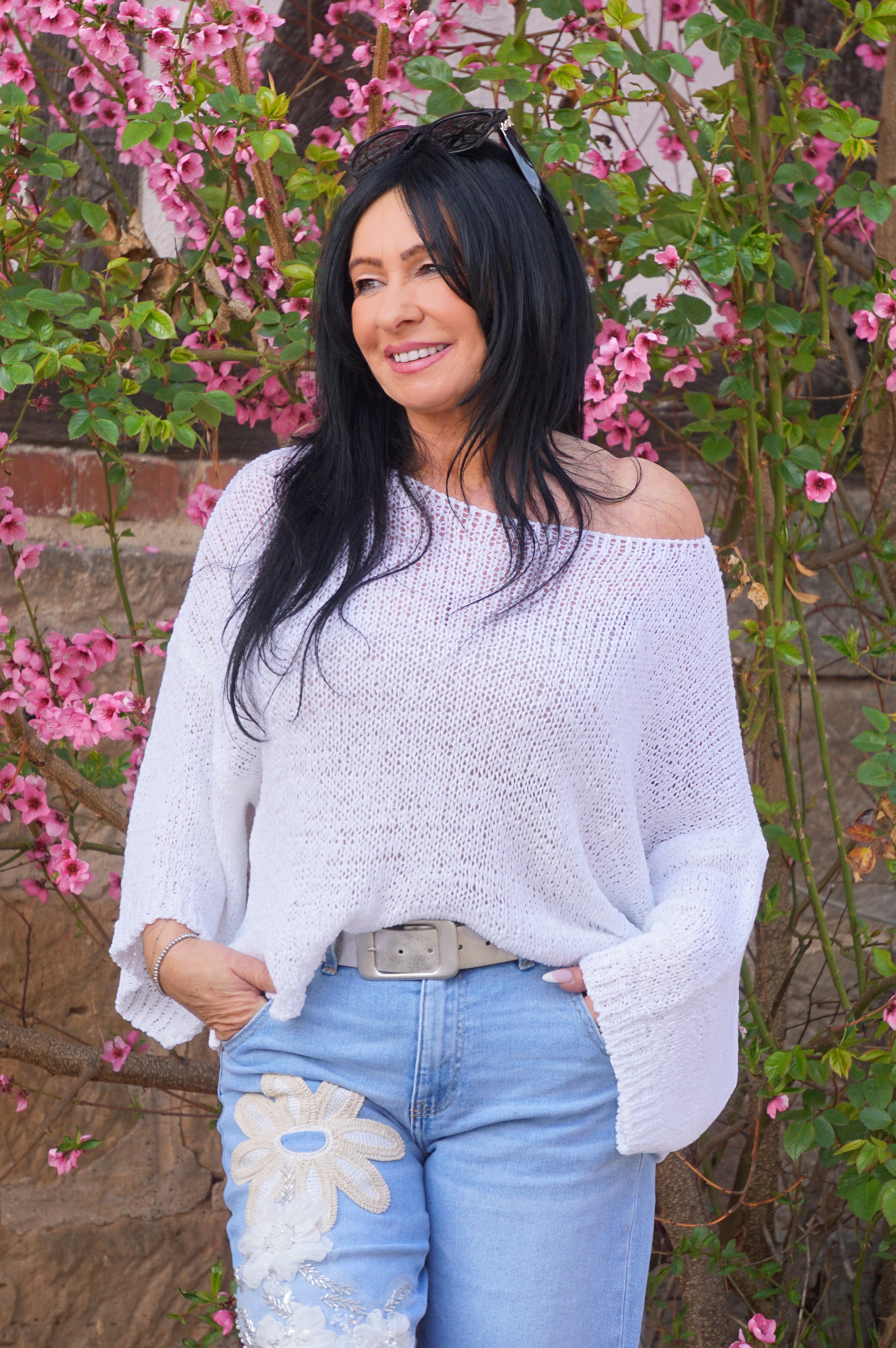 Leichtes Häkelshirt, weiß