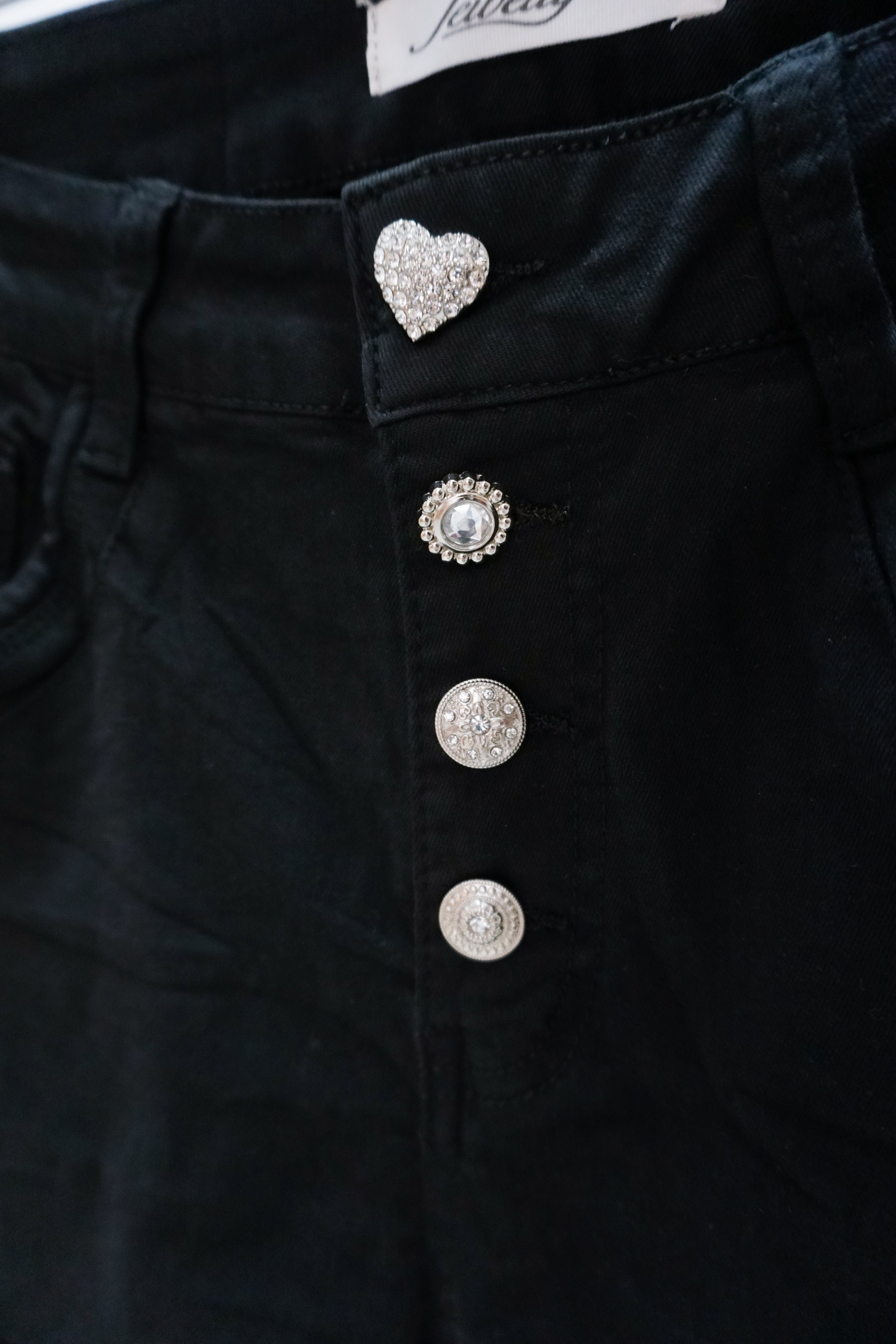 Basic Jewelly Jeans, schwarz