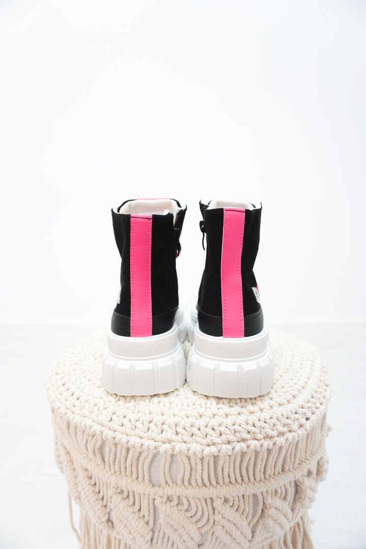 Sneaker "Cava" schwarz/pink