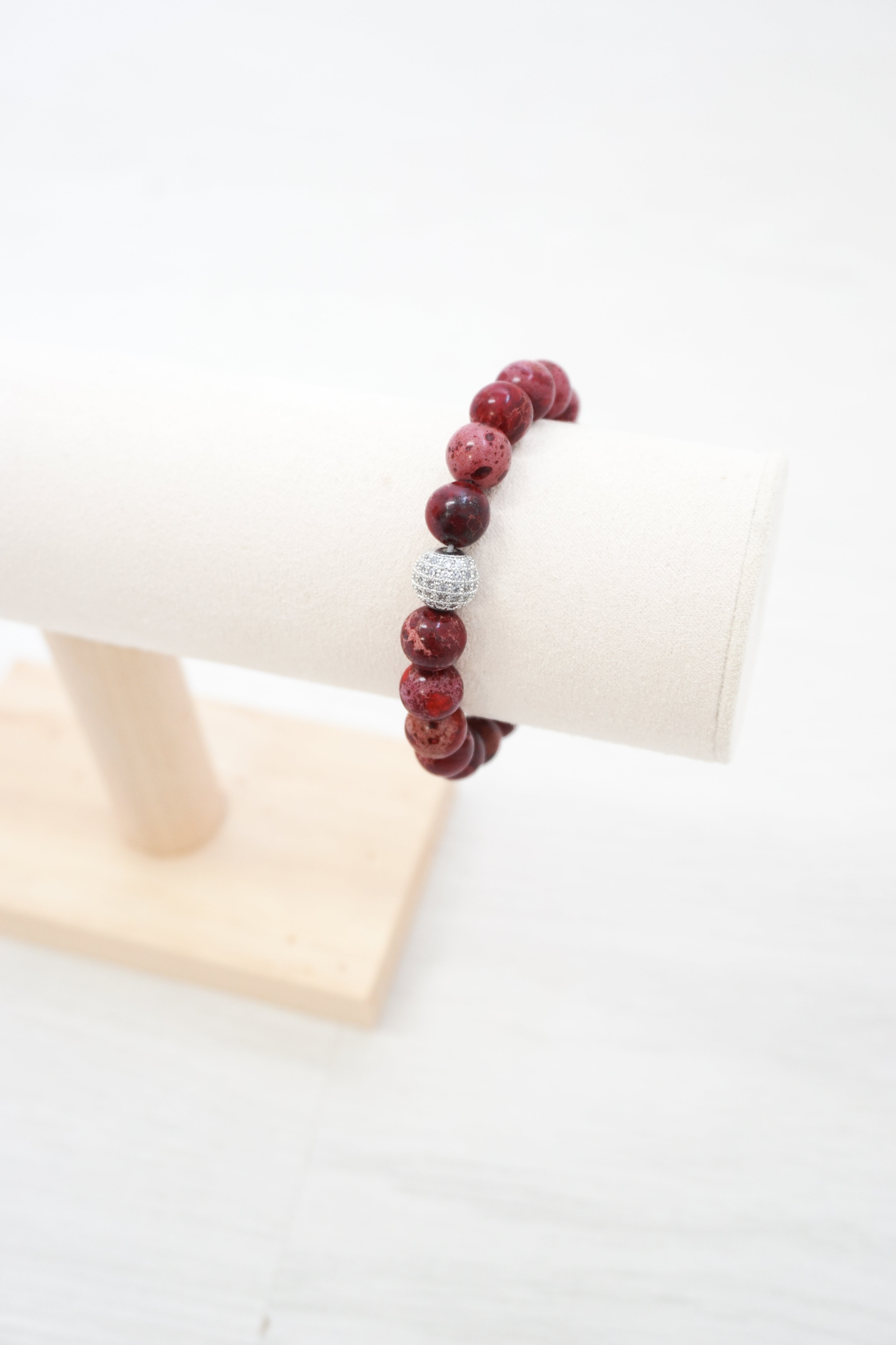Armband "Stones", bordeaux
