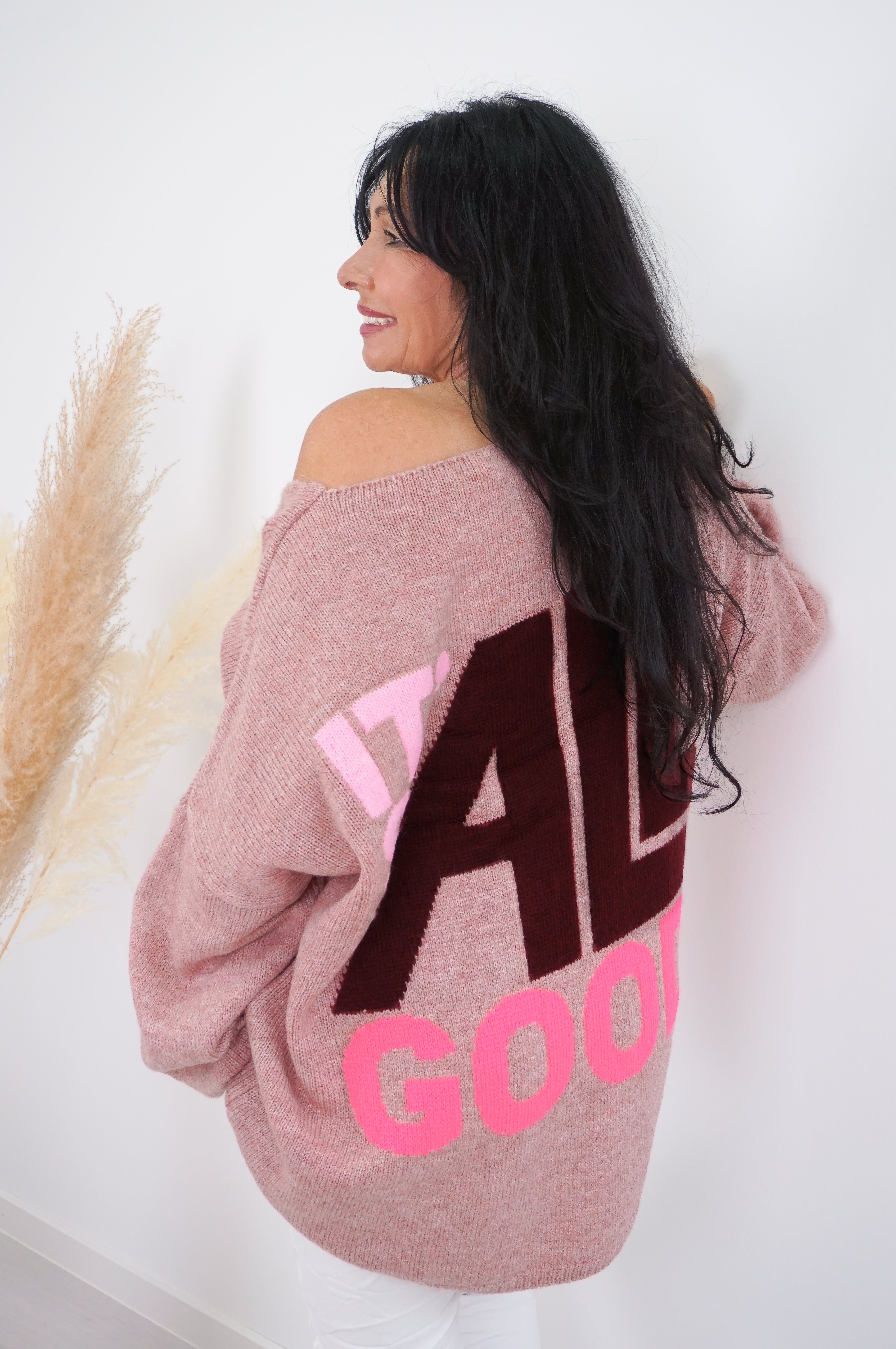 Strickpulli "all good", rose