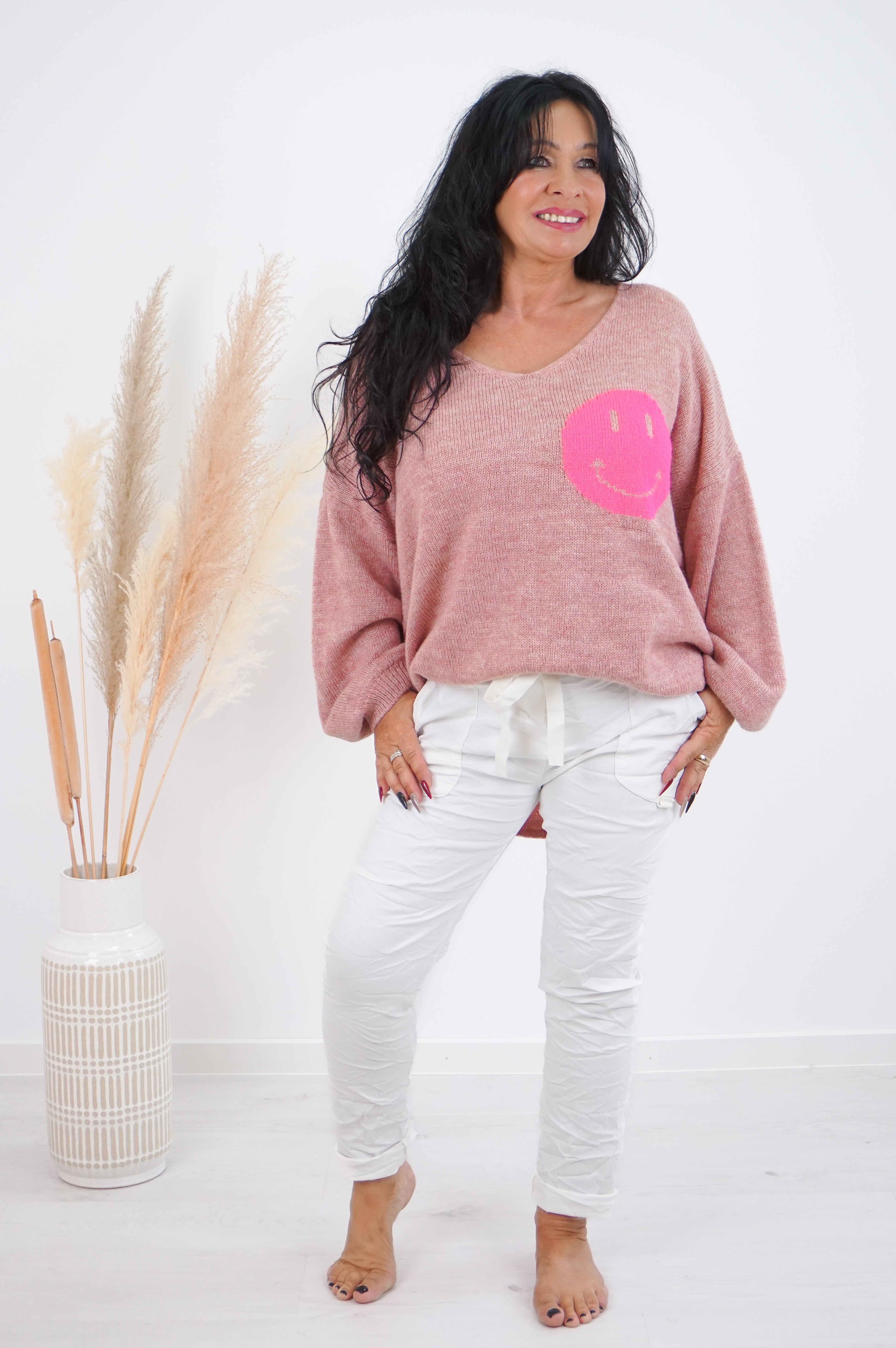 Strickpulli "all good", rose