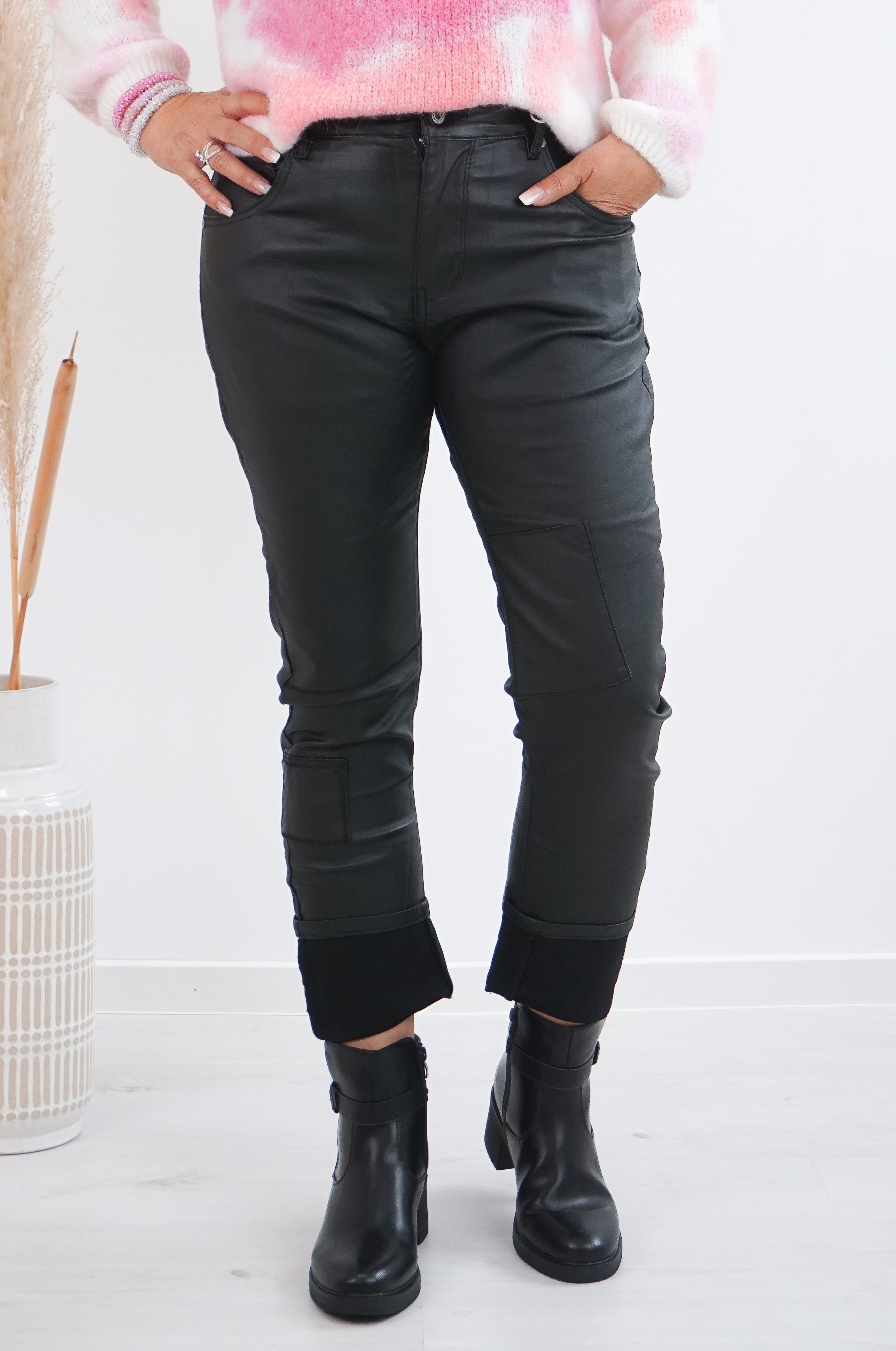 Sexy Woman Lederimitat Hose