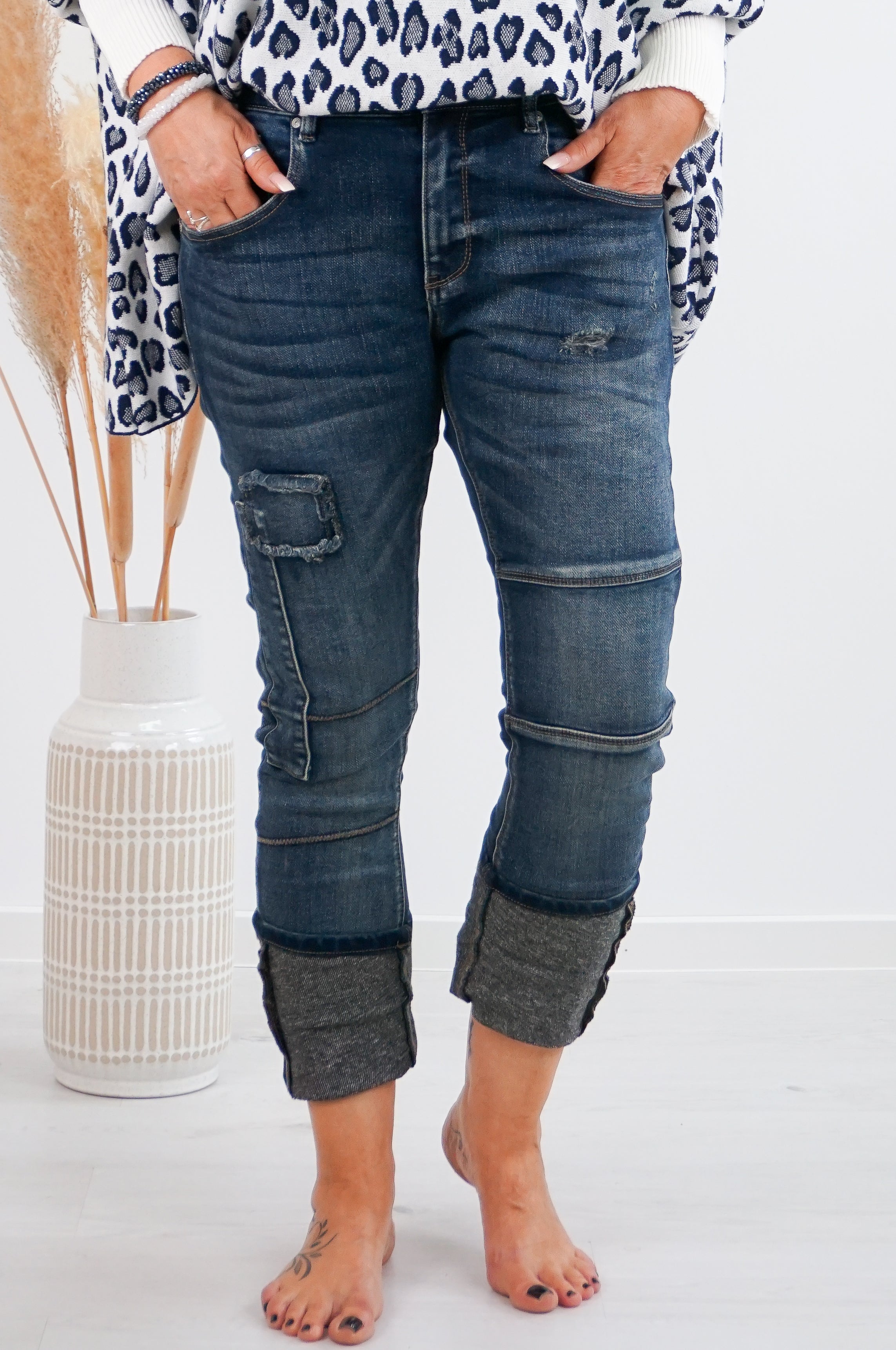 Sexy Woman Jeans mit Patches