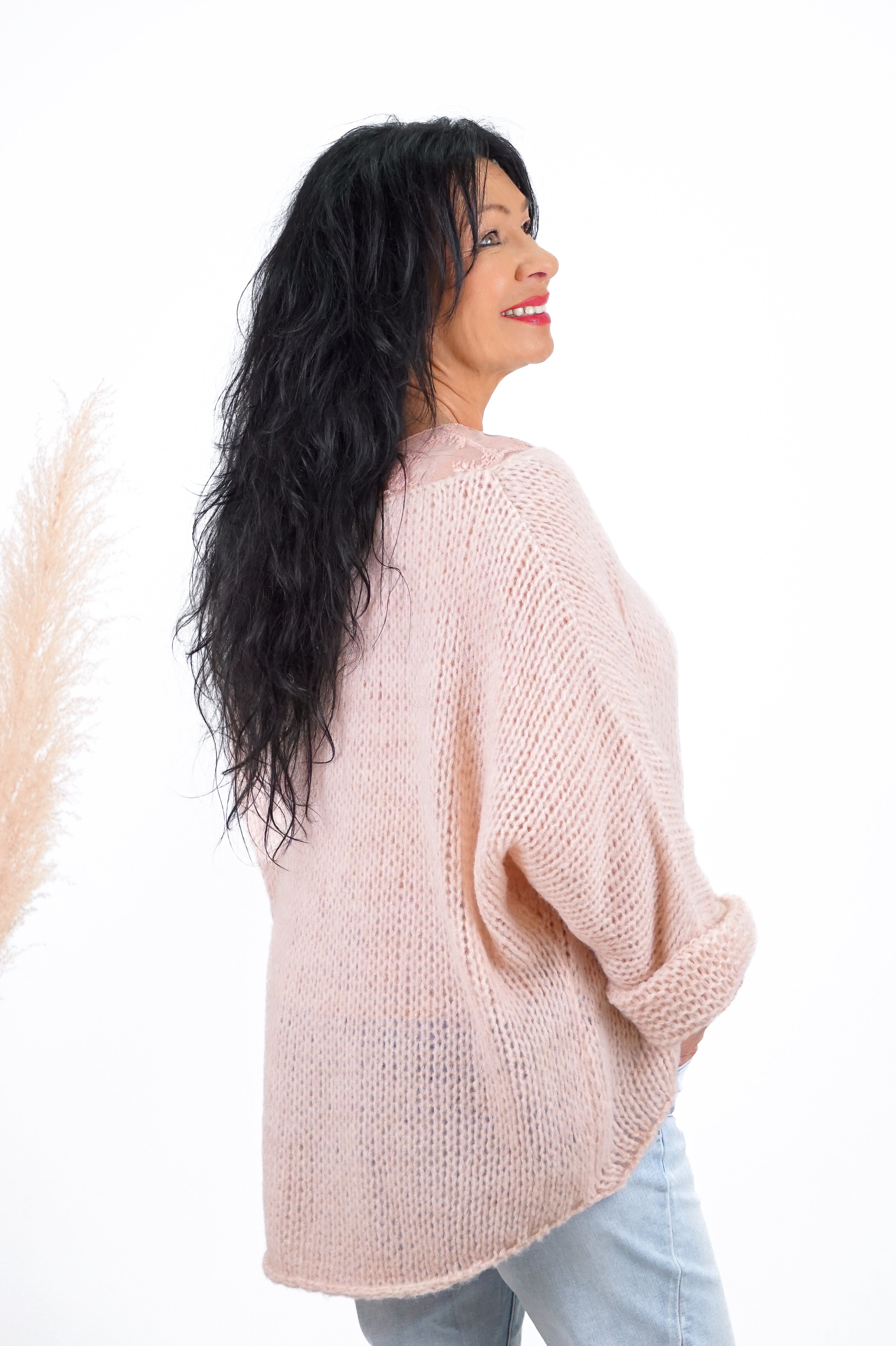 Basic Strickpulli, rose