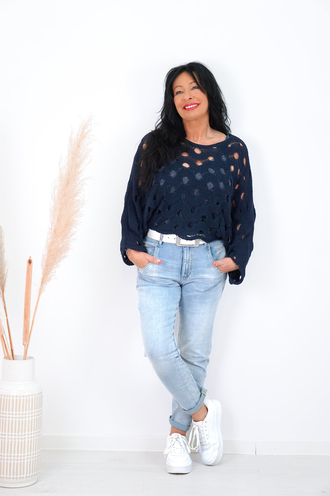 Sexy Woman Jeans in heller Waschung