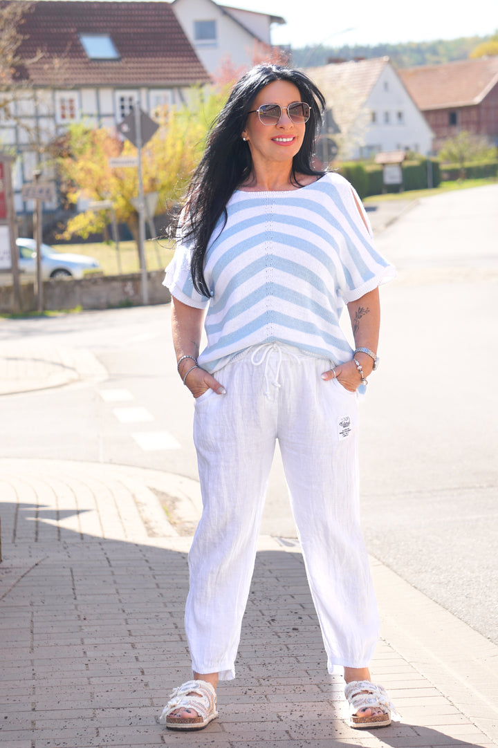 Leinenhose „natural“, weiß