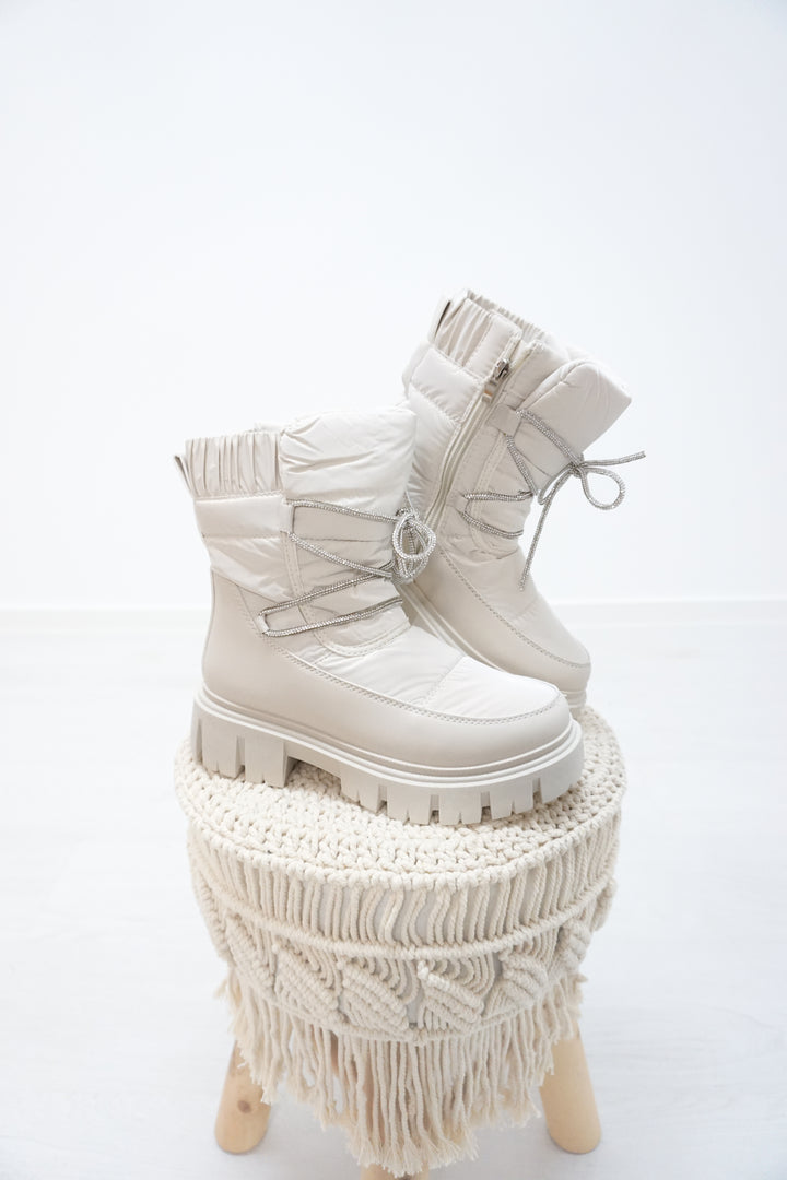 Boots "sparkle" beige