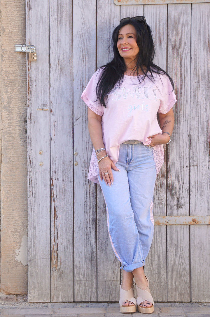 T-Shirt "Sweet Girls", rosa