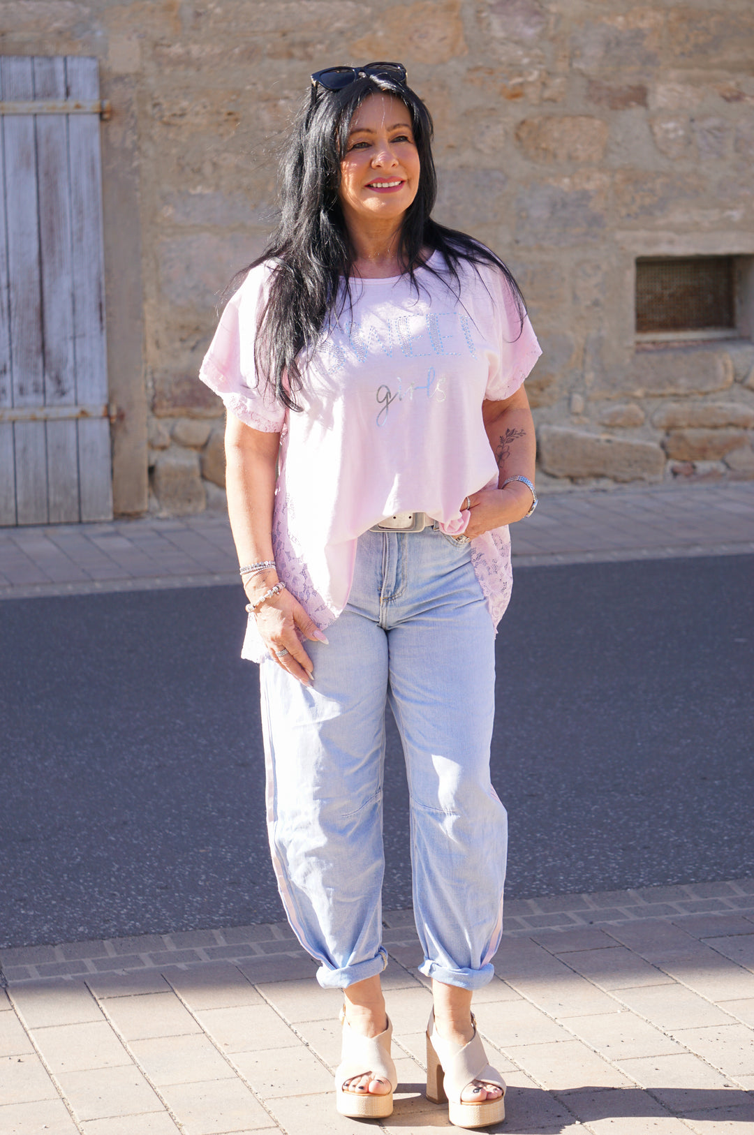 T-Shirt "Sweet Girls", rosa
