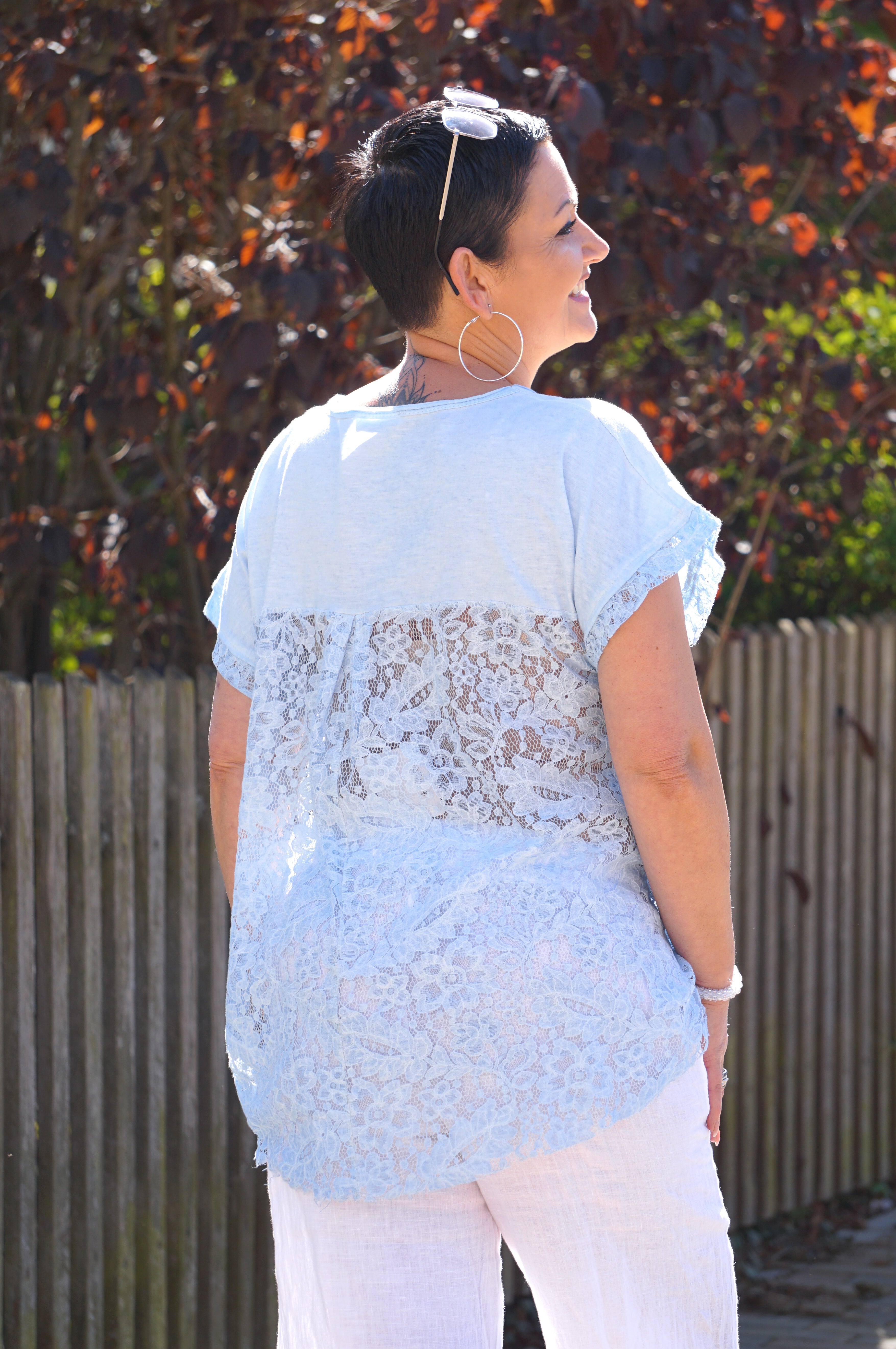 T-Shirt "Sweet Girls", hellblau