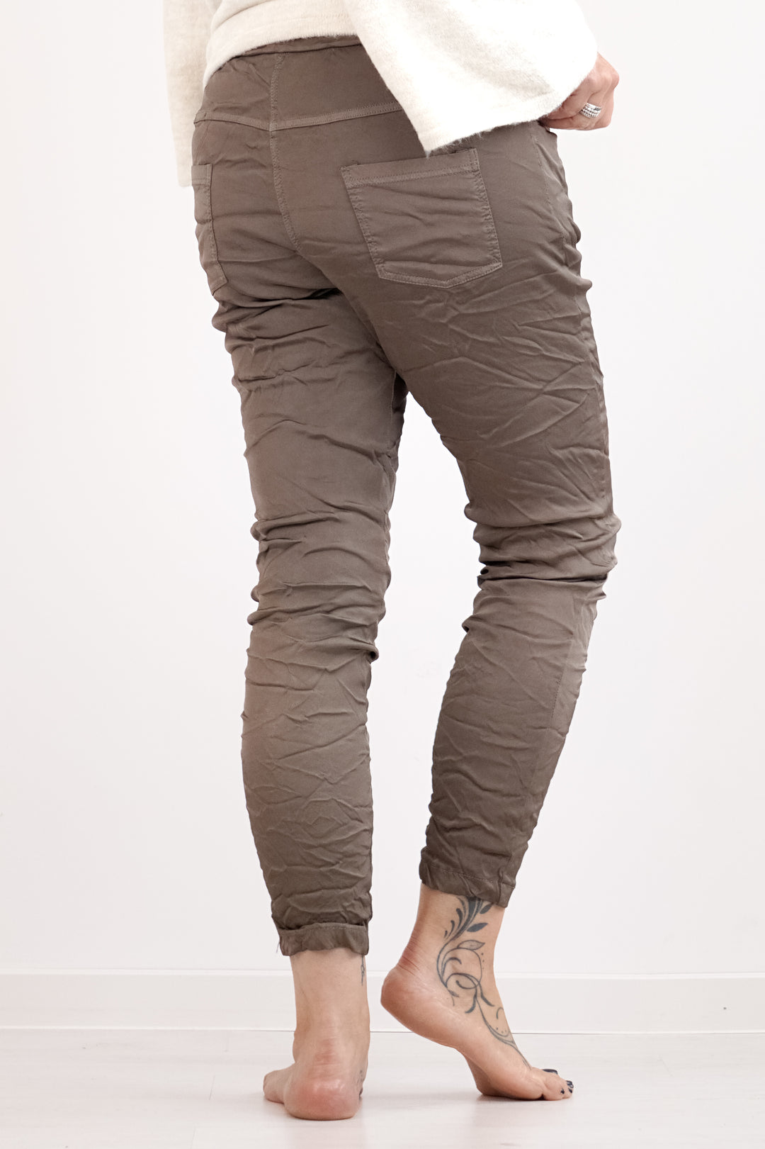Jogpant im Satin Look, taupe