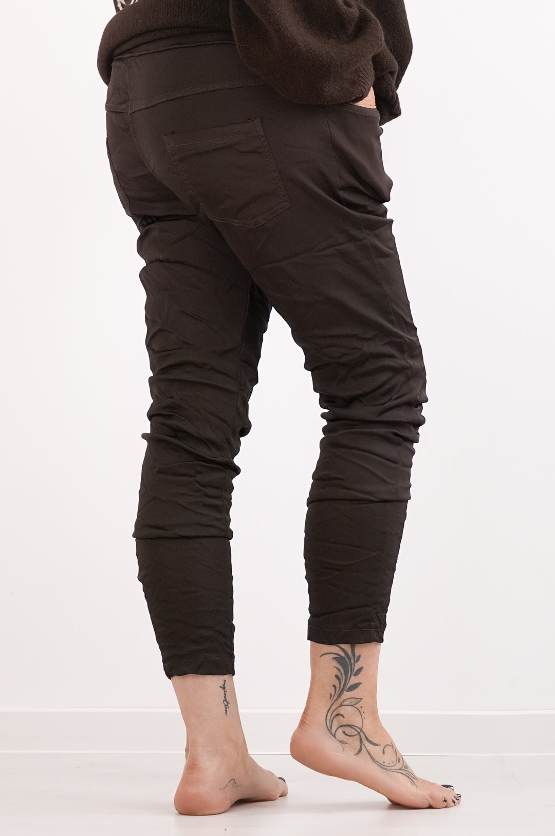 Jogpant im Satin Look, schokobraun