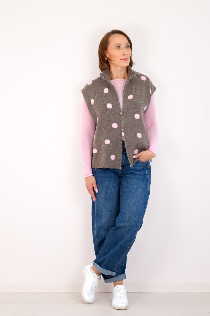Leichtes Feinstrickshirt mit Kaschmir, rosa