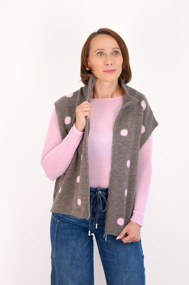 Leichtes Feinstrickshirt mit Kaschmir, rosa