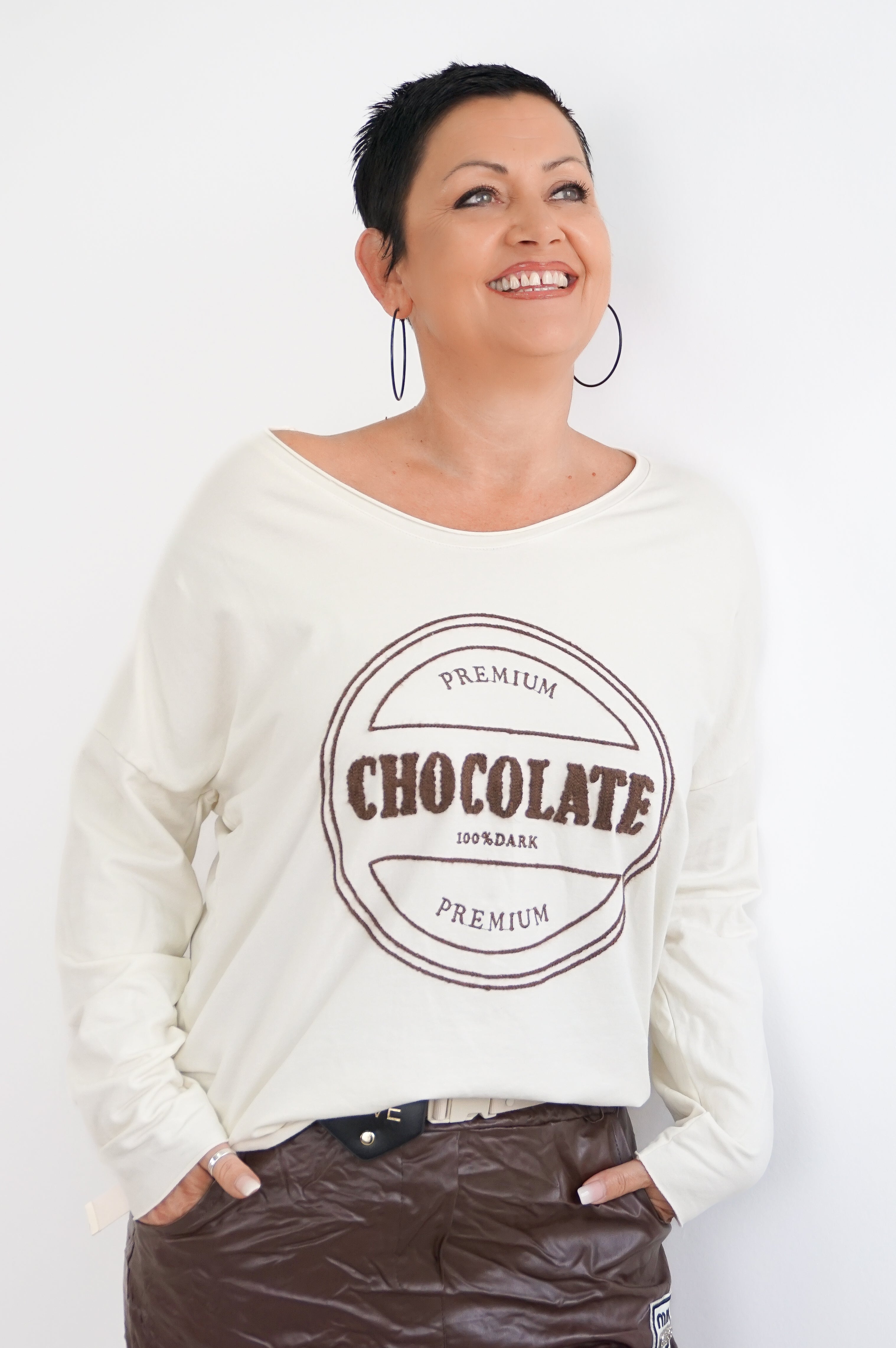 Langarmshirt „chocolate“