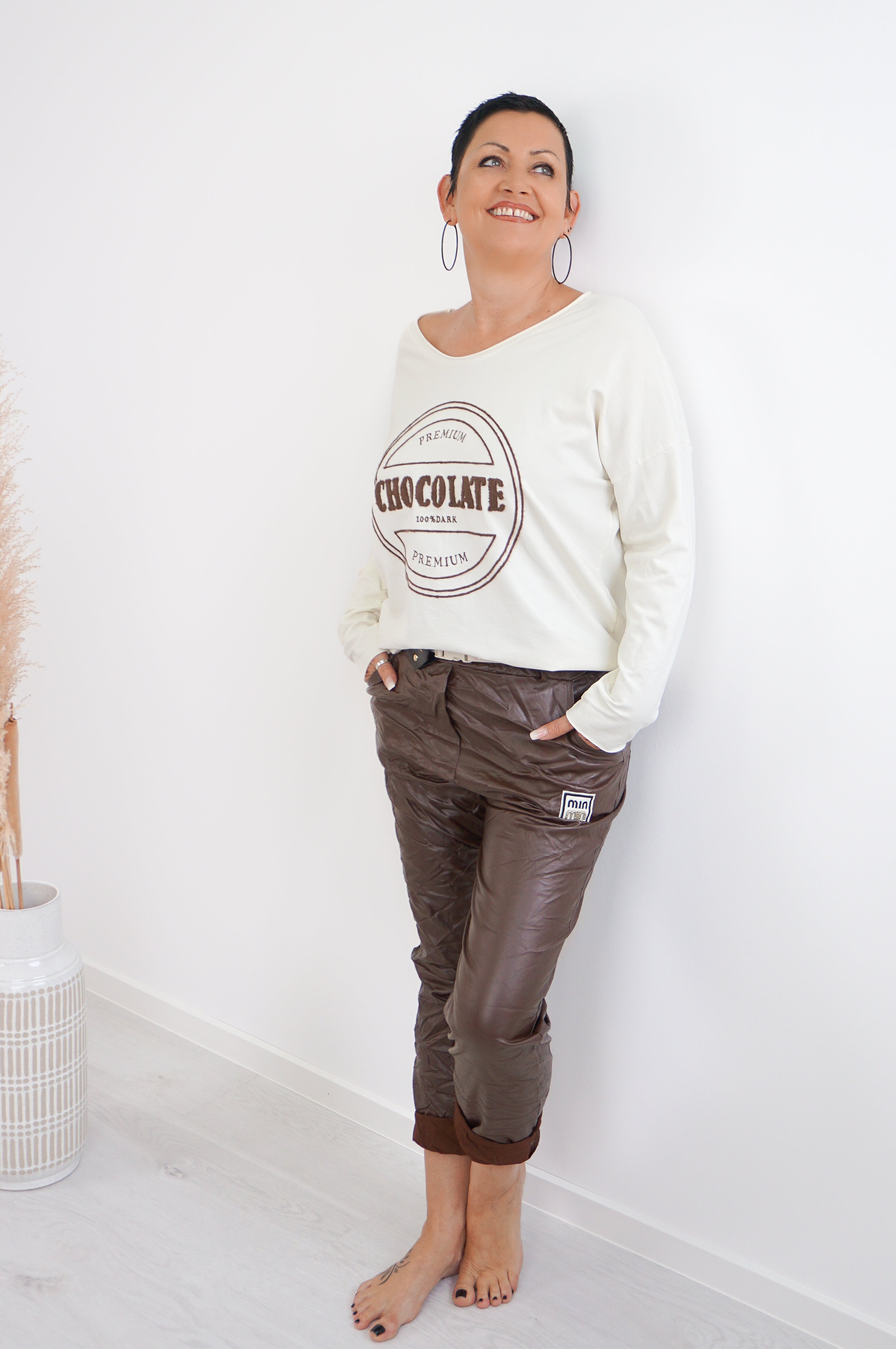 Langarmshirt „chocolate“