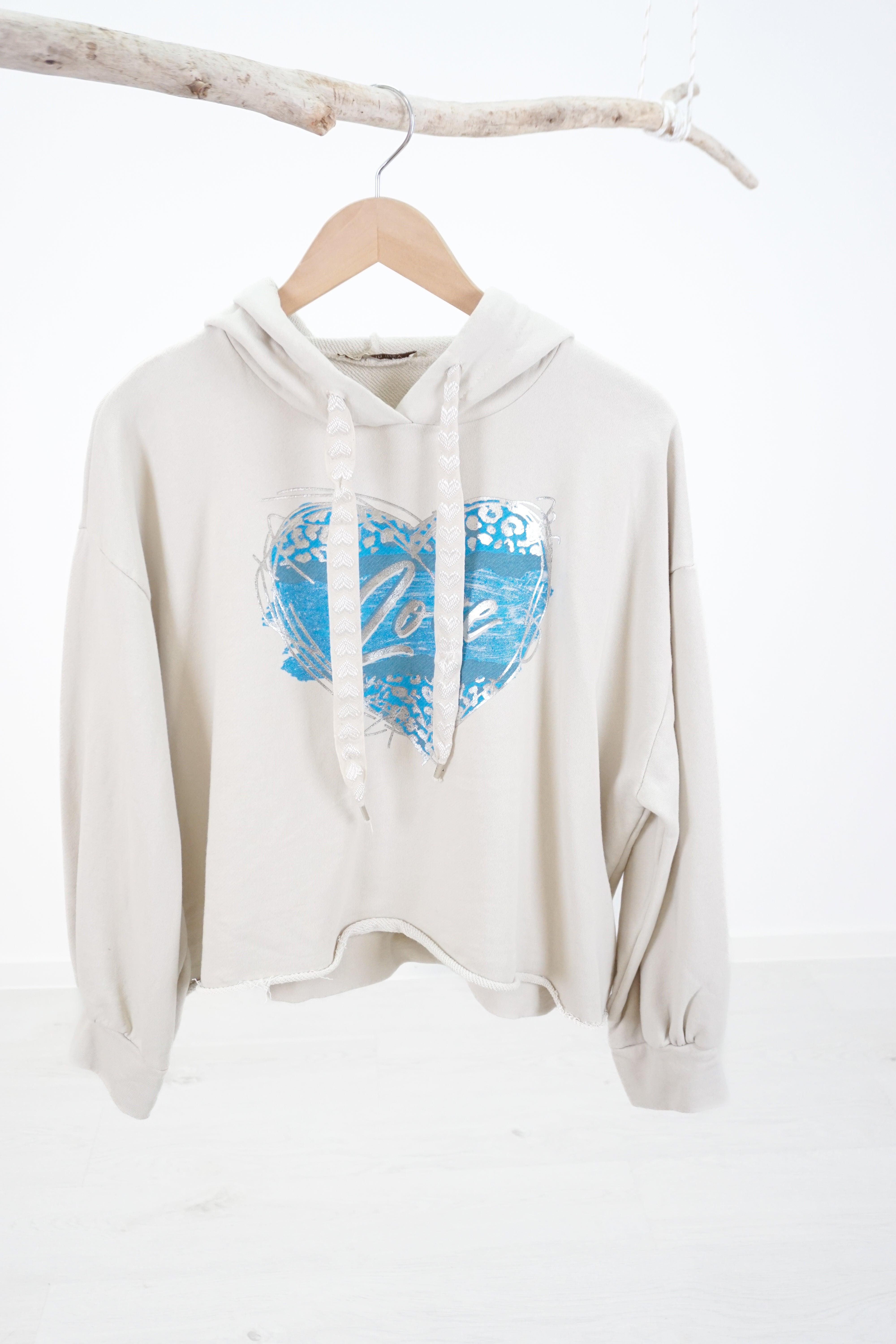 Hoodie "Love", beige