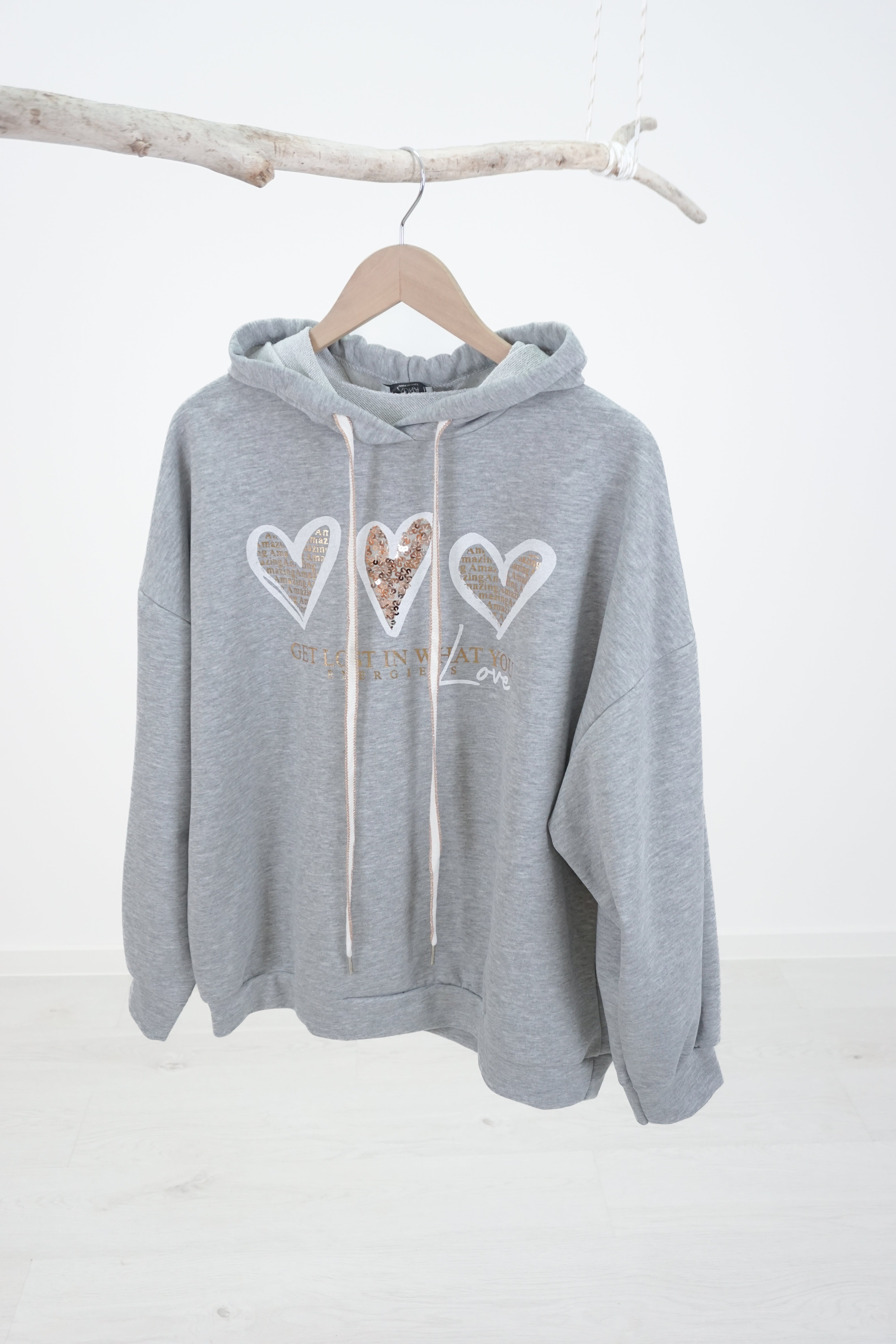 Hoodie "amazing", grau
