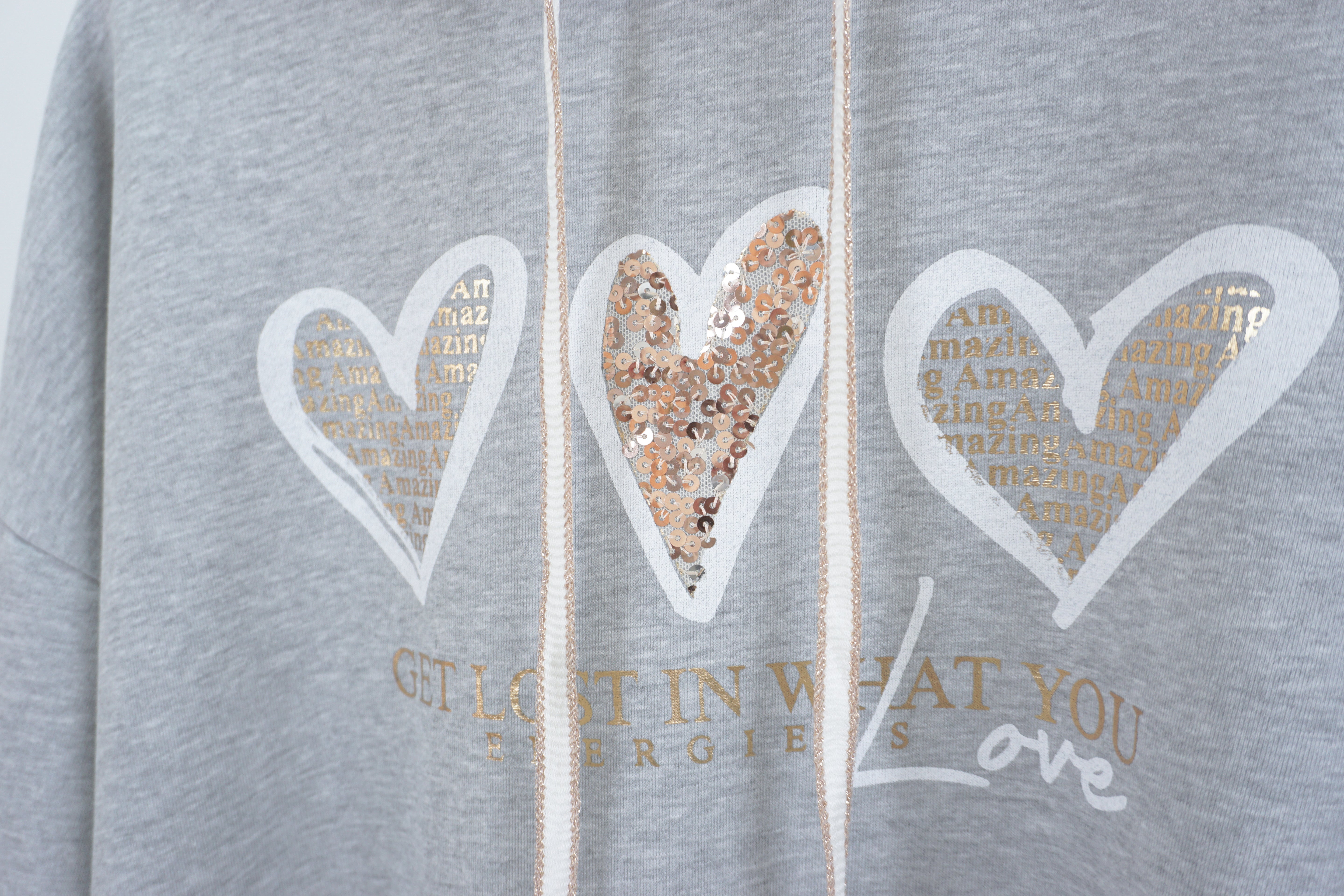 Hoodie "amazing", grau