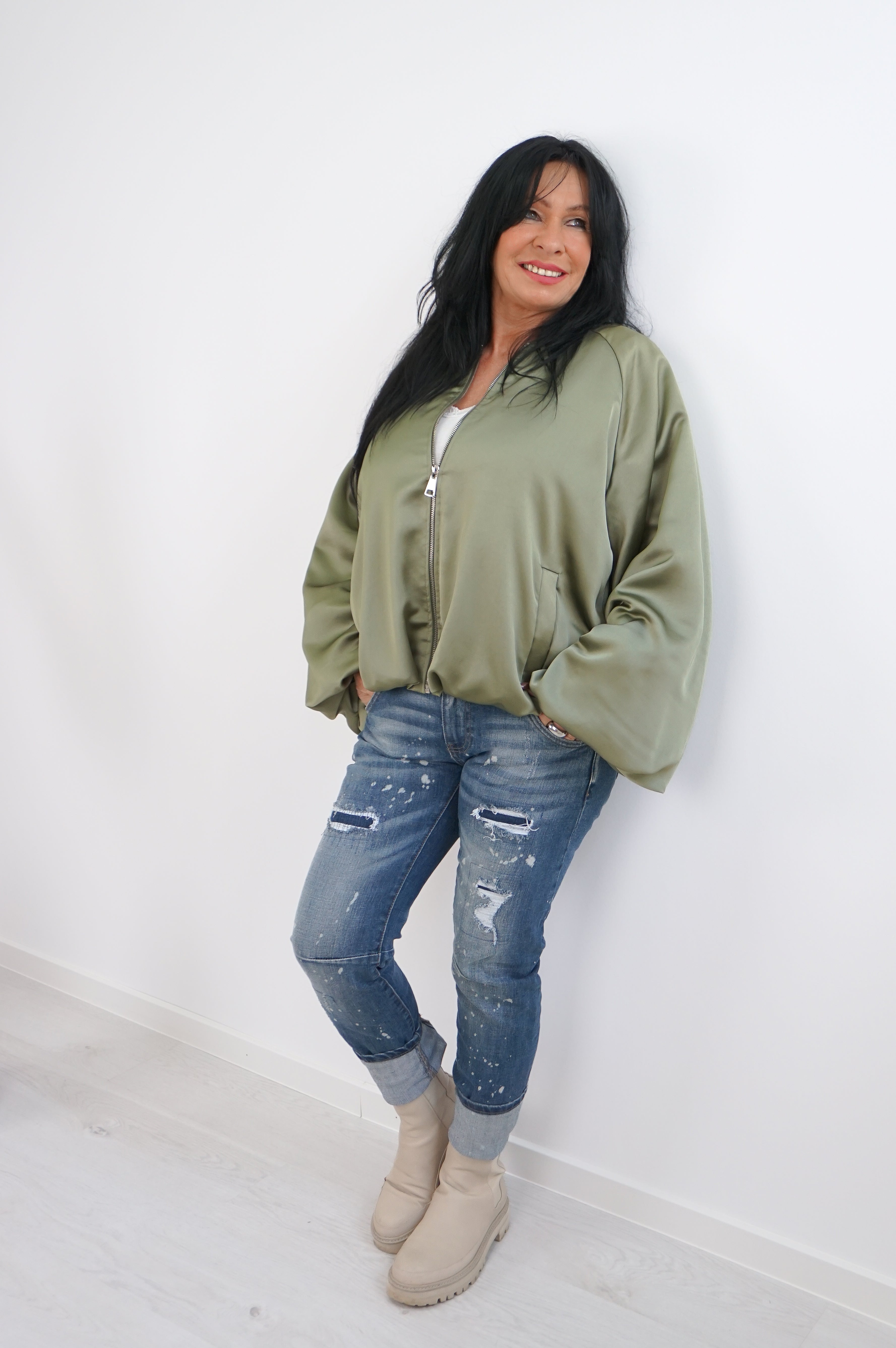 Blousonjacke, khaki